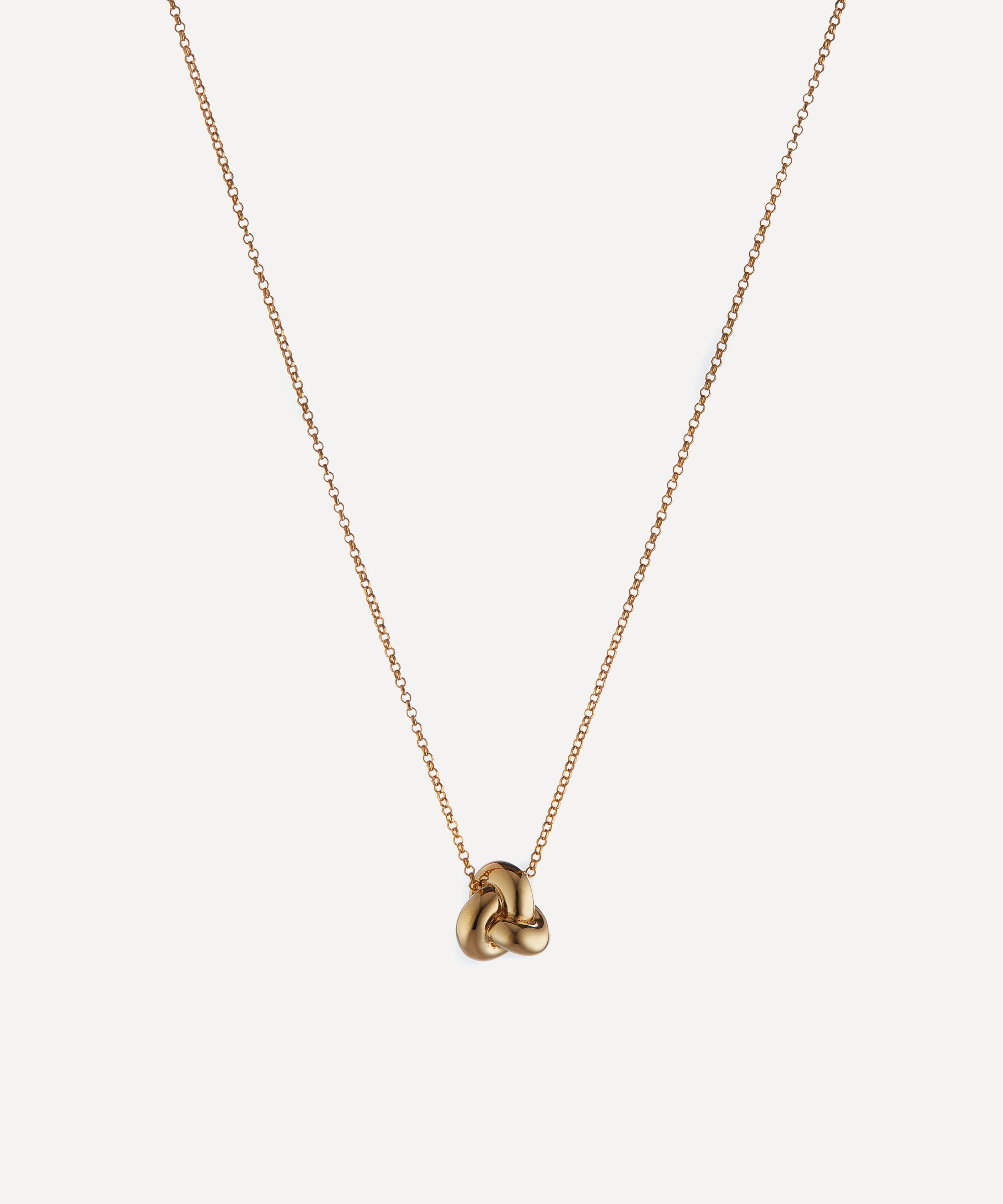 Otiumberg - Gold-Plated Vermeil Silver Knot Pendant Necklace image number 0