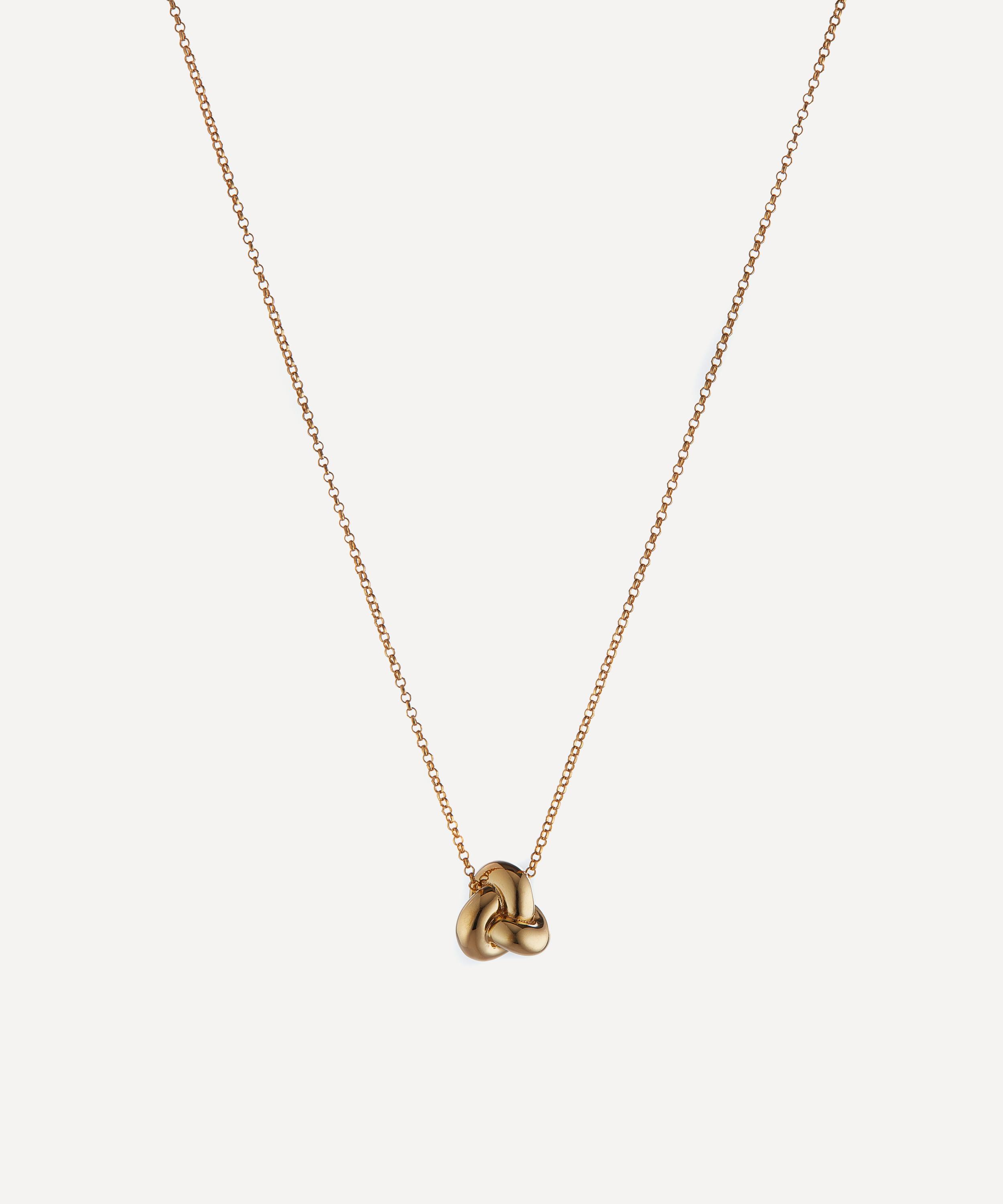 Otiumberg - Gold-Plated Vermeil Silver Knot Pendant Necklace image number 0