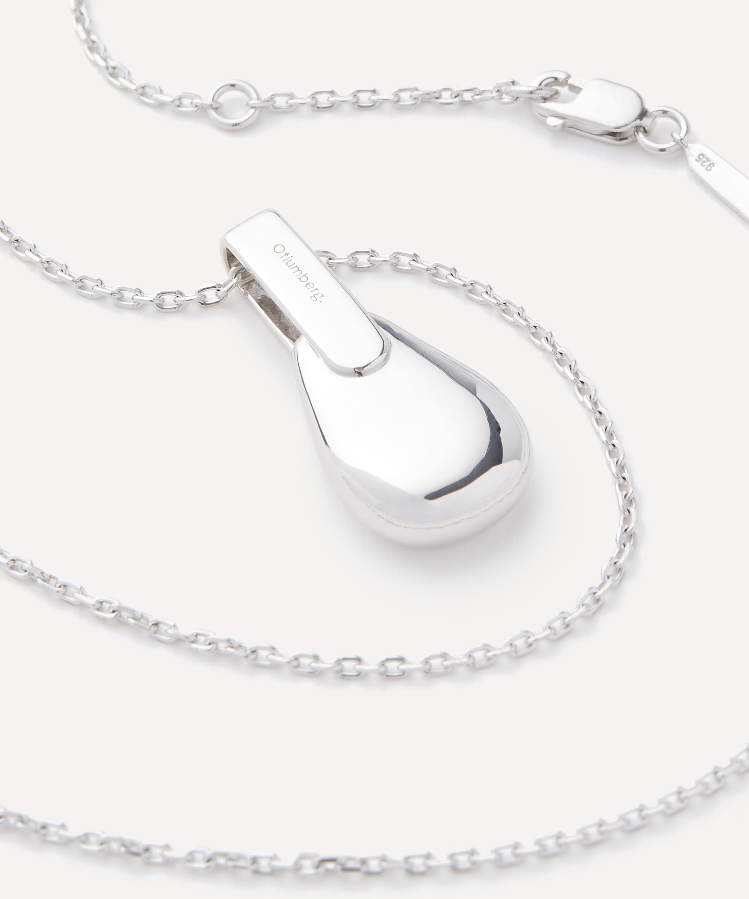 Otiumberg - Sterling Silver Pebble Pendant Necklace image number 3