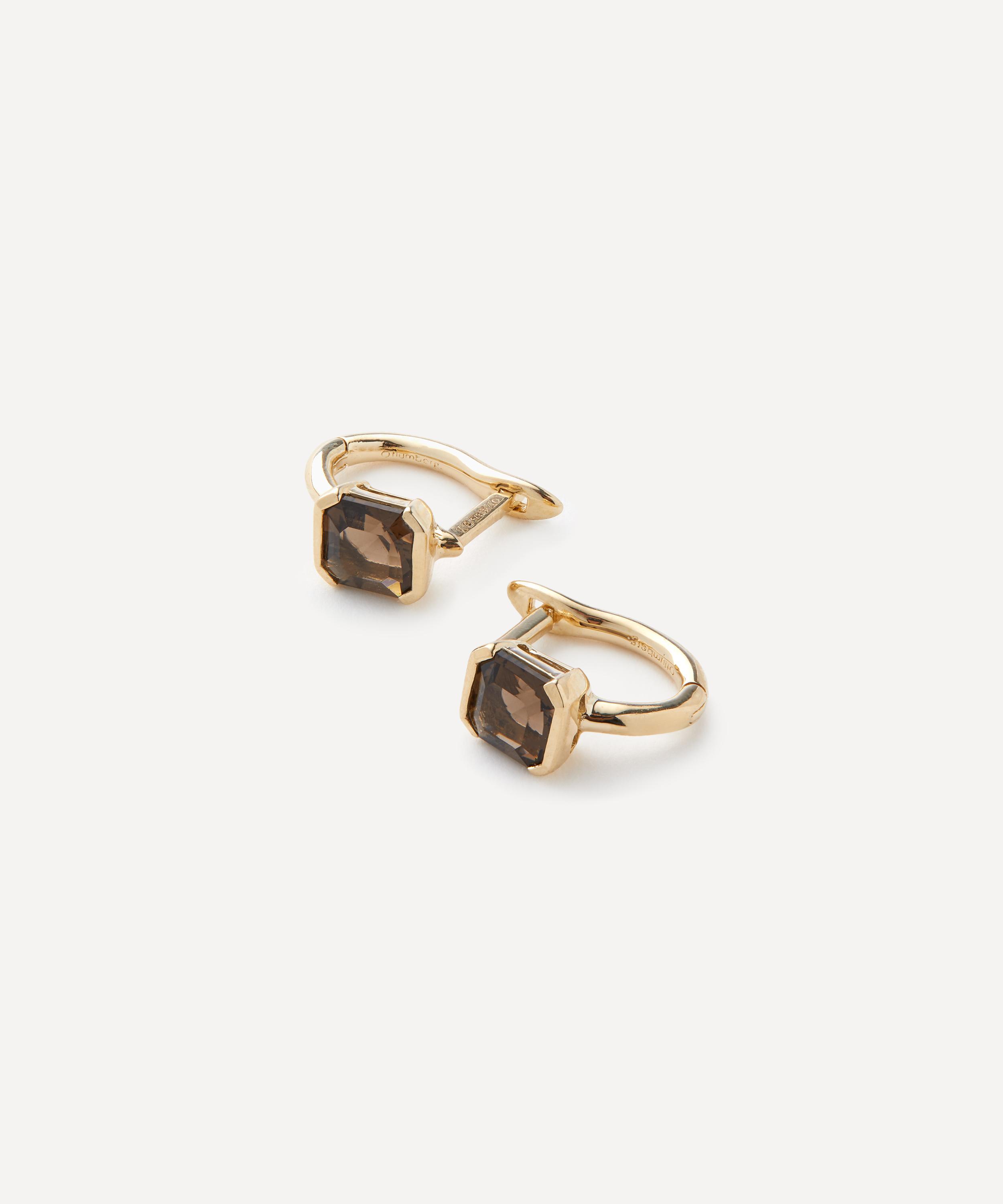 9ct gold Smokey Quartz earrings