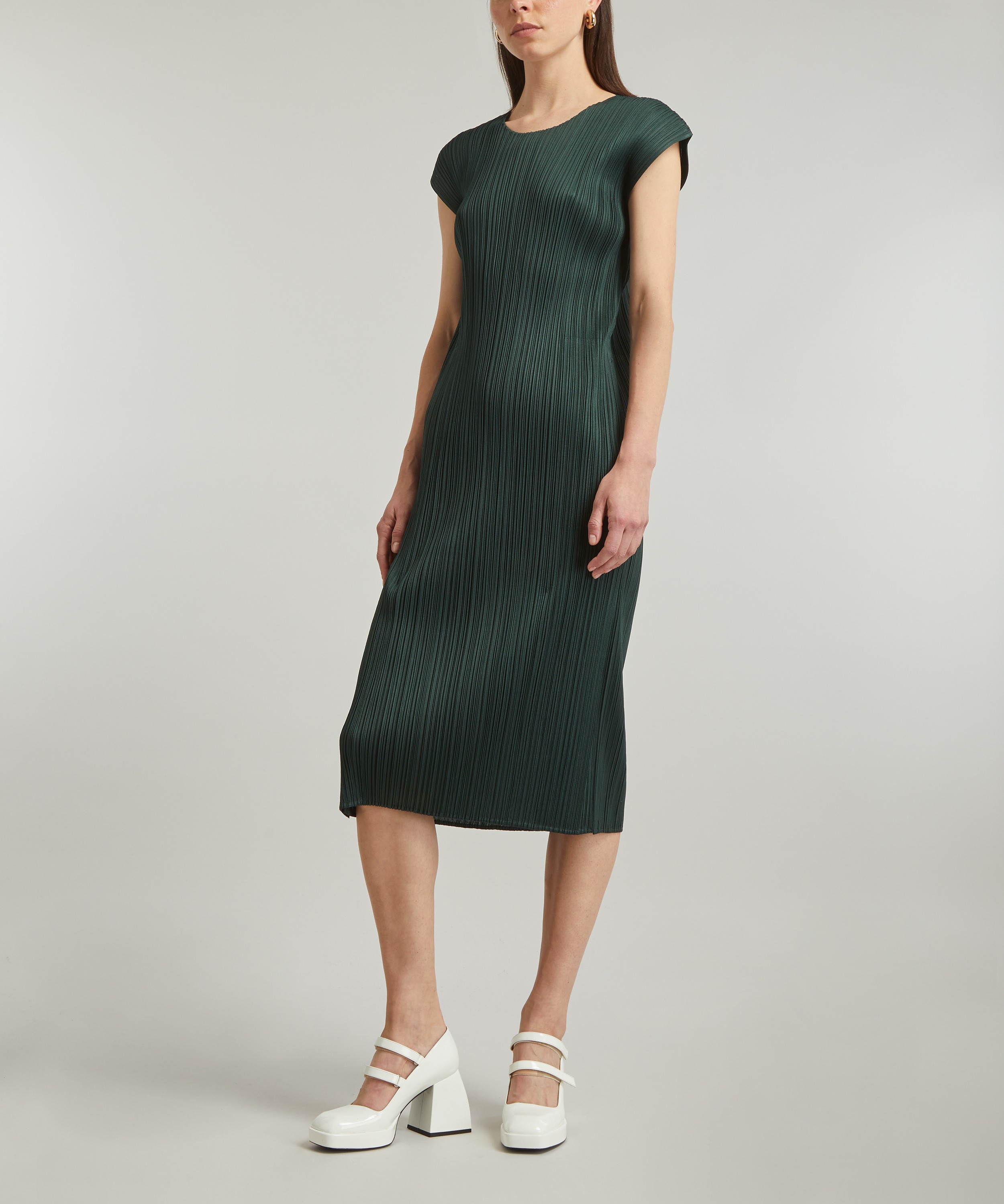 Pleats Please Issey Miyake MONTHLY COLOURS JULY Cap-Sleeve Dress