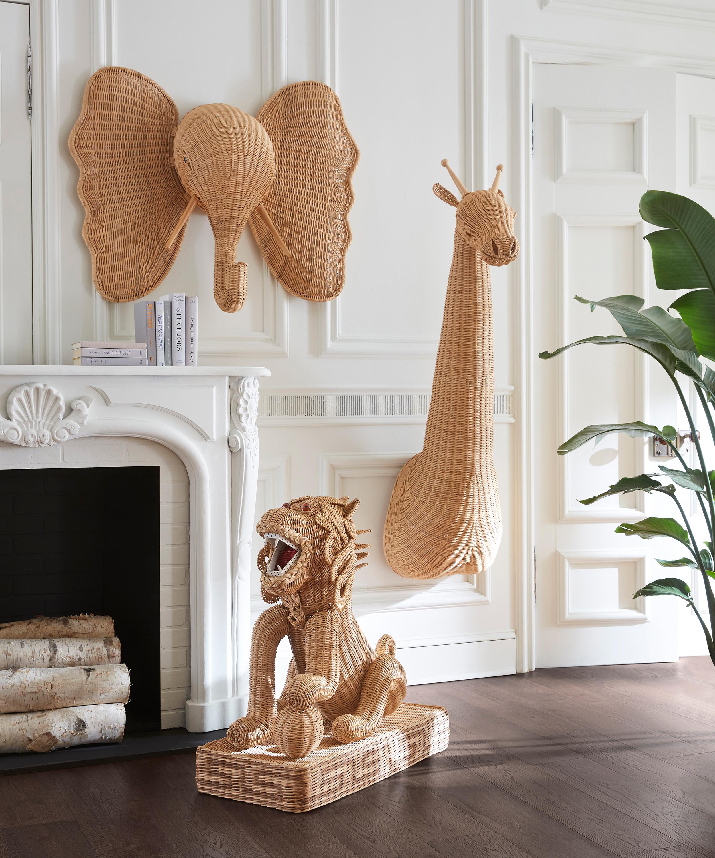 Jonathan Adler - Wicker Giraffe Wall Art image number 1