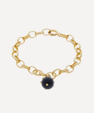 Kirstie Le Marque - Gold-Plated Diamond Claw and Black Onyx Bracelet image number 0