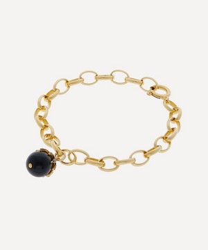 Kirstie Le Marque - Gold-Plated Diamond Claw and Black Onyx Bracelet image number 2