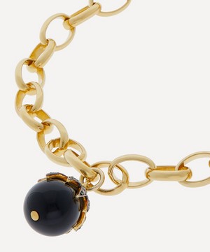 Kirstie Le Marque - Gold-Plated Diamond Claw and Black Onyx Bracelet image number 3