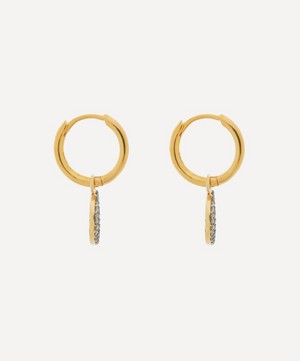 Kirstie Le Marque - Gold-Plated Diamond Moon Hoop Earrings image number 2