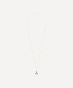 Kirstie Le Marque - Gold-Plated Diamond Claw and Aquamarine Pendant Necklace image number 2