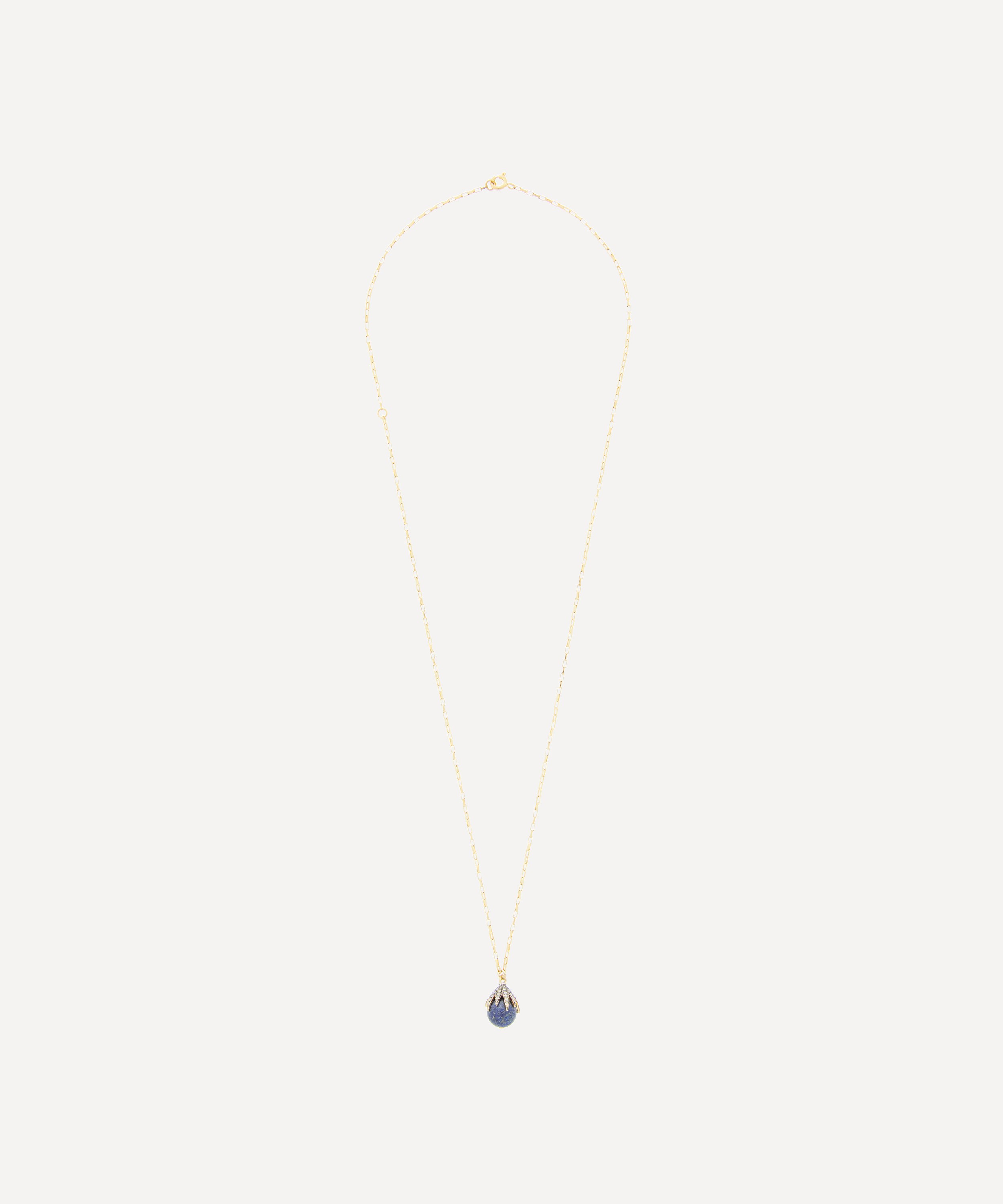 Kirstie Le Marque - Gold-Plated Diamond Claw and Lapis Lazuli Pendant Necklace image number 2