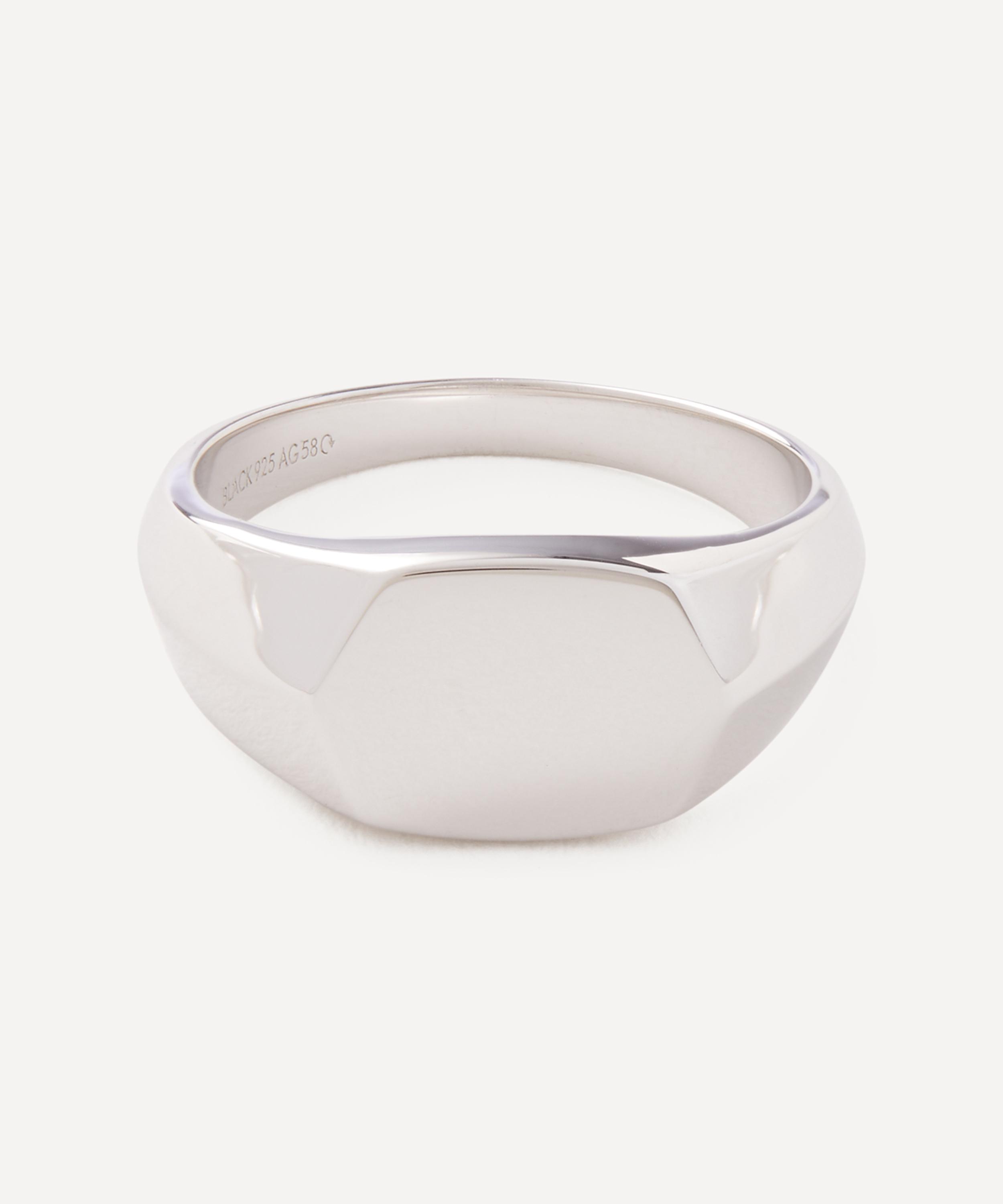 Maria Black - Rhodium-Plated Sterling Silver Gordon Signet Ring image number 