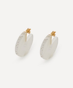 Jacqueline Cullen - 18ct Gold Galactica Astral Agate Hoop Earrings image number 0