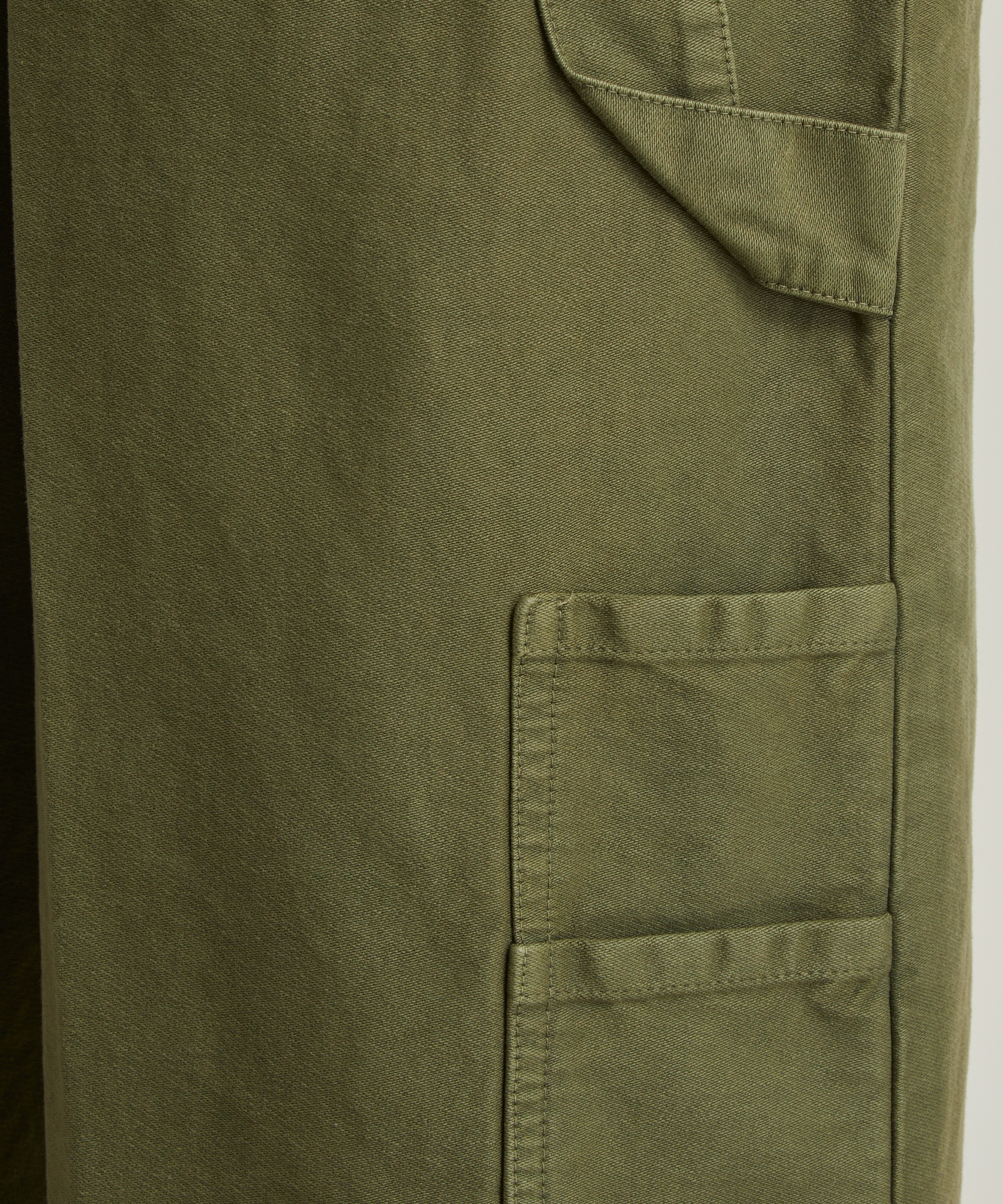 Dries Van Noten Khaki Cotton Canvas Trousers | Liberty