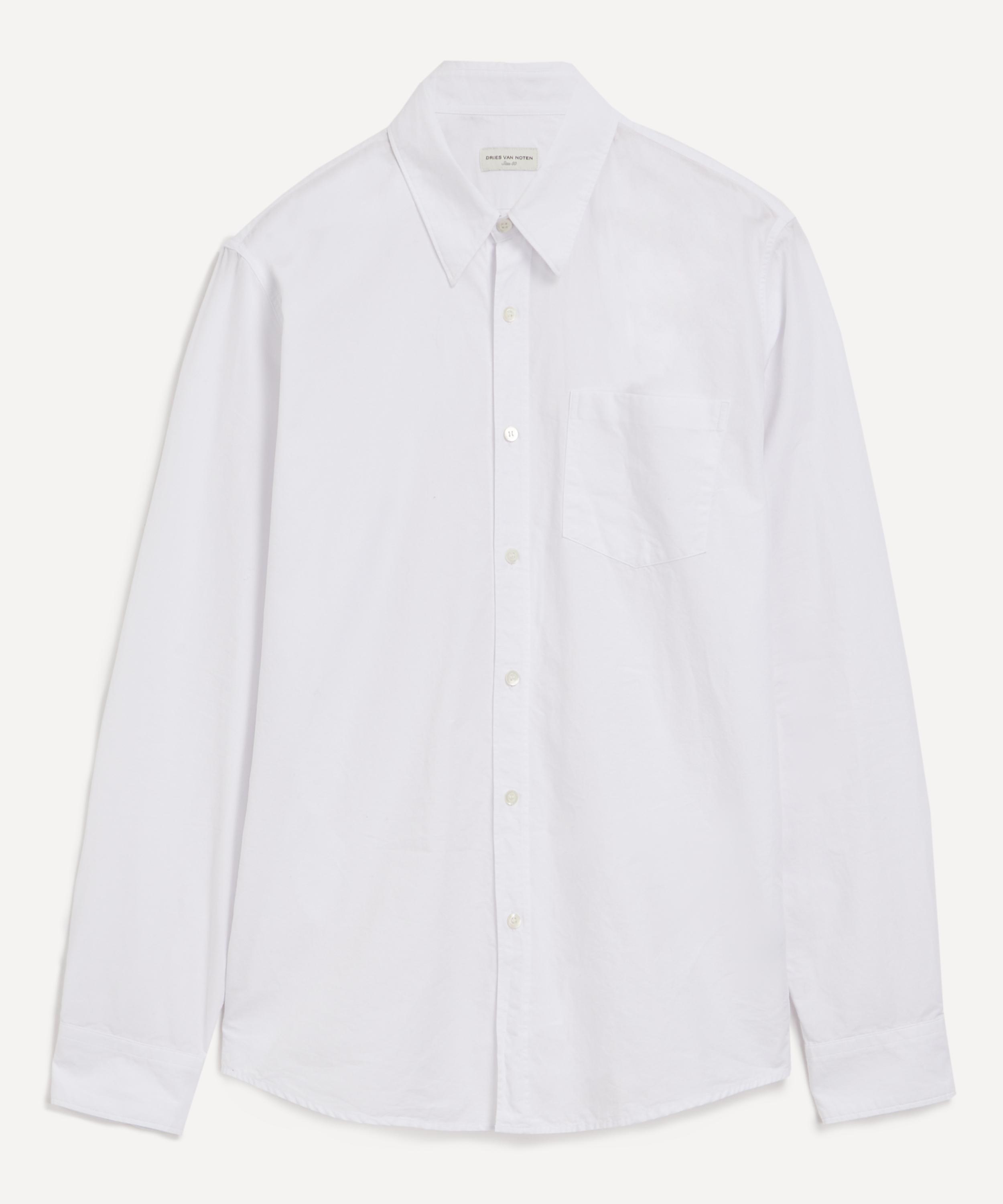 DRIES VAN NOTEN - Cotton Poplin Long Sleeve Shirt