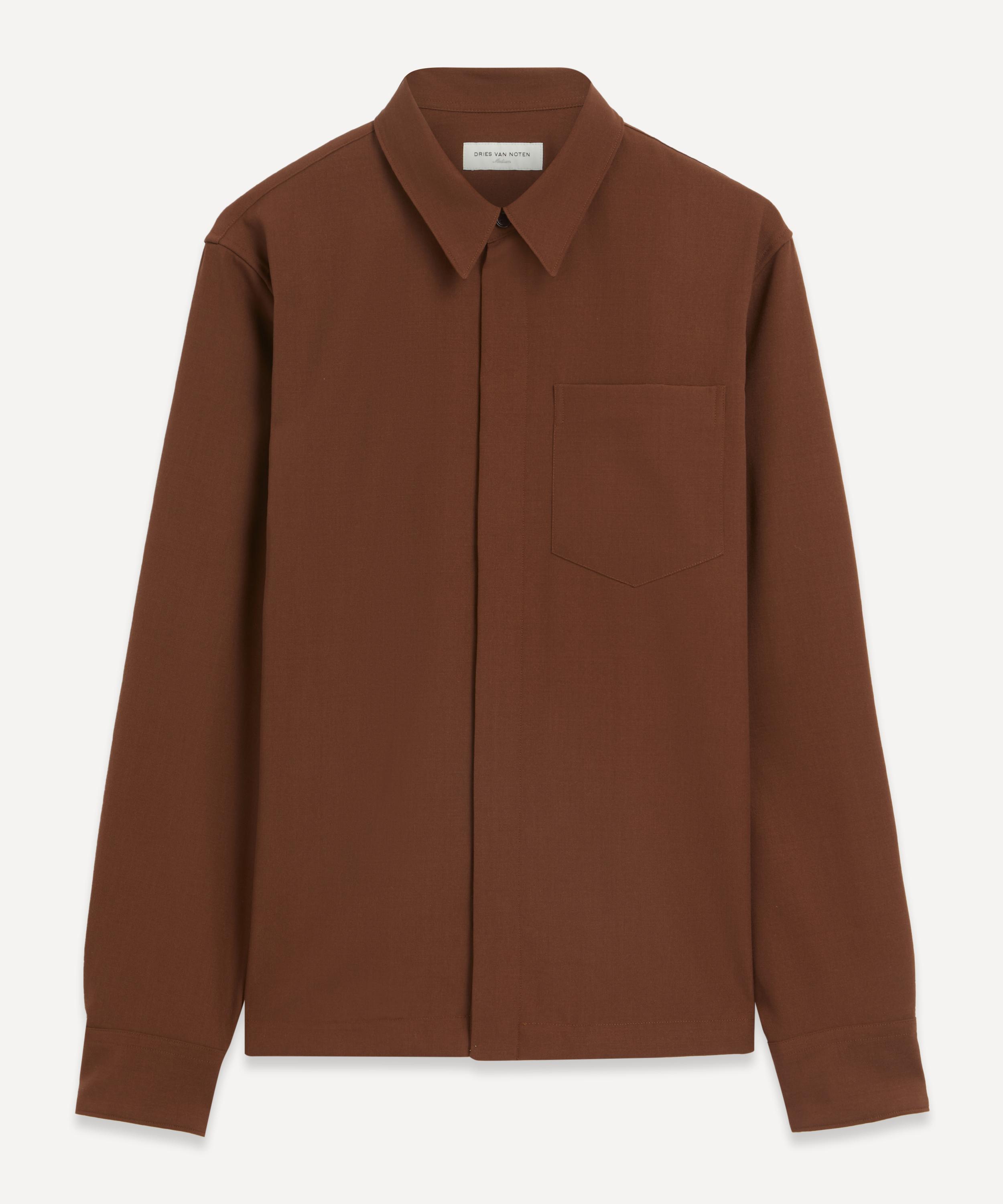 Dries Van Noten - Rust Wool Shirt image number 0