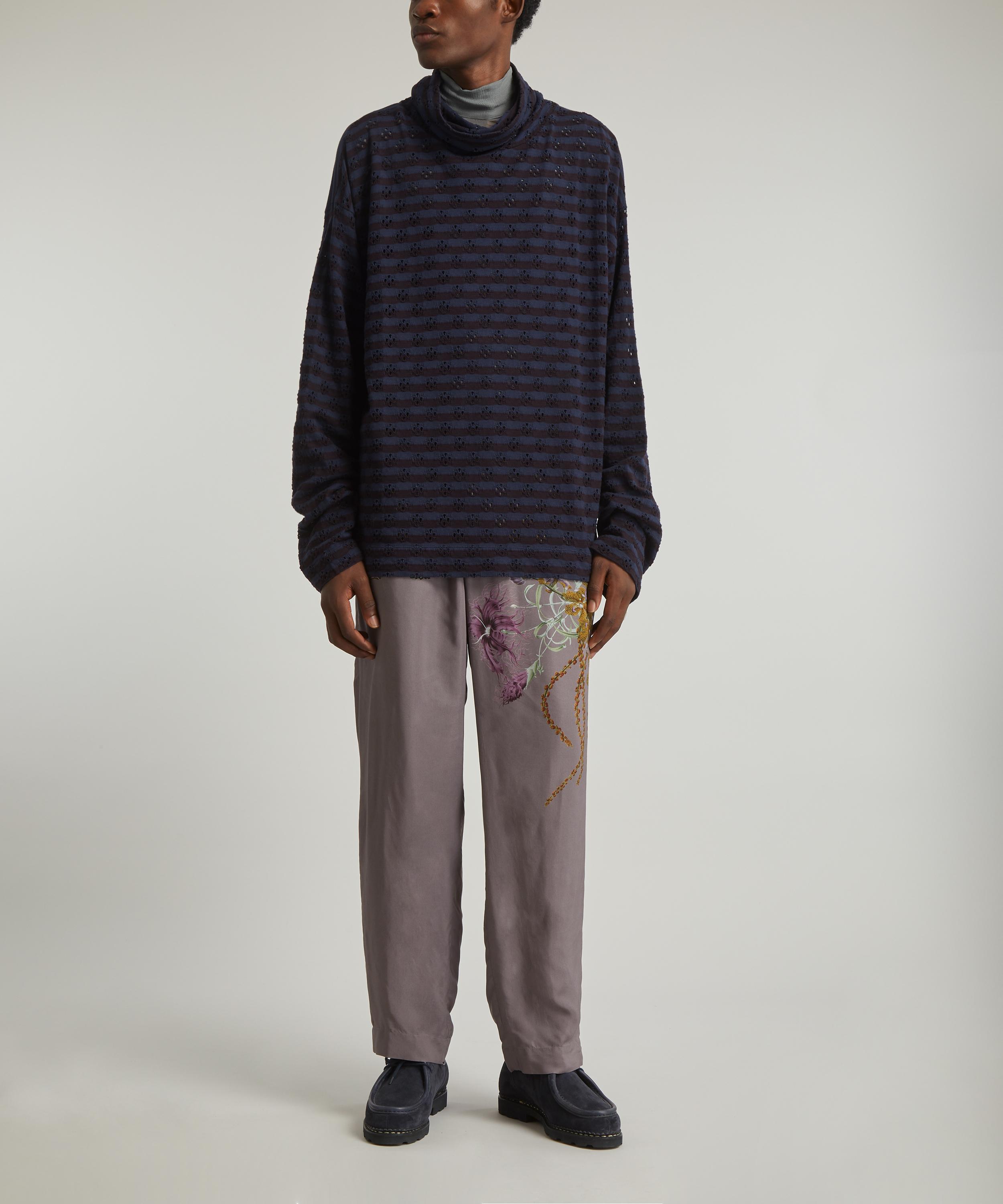 Dries Van Noten - Striped High-Neck Jersey Top image number 1