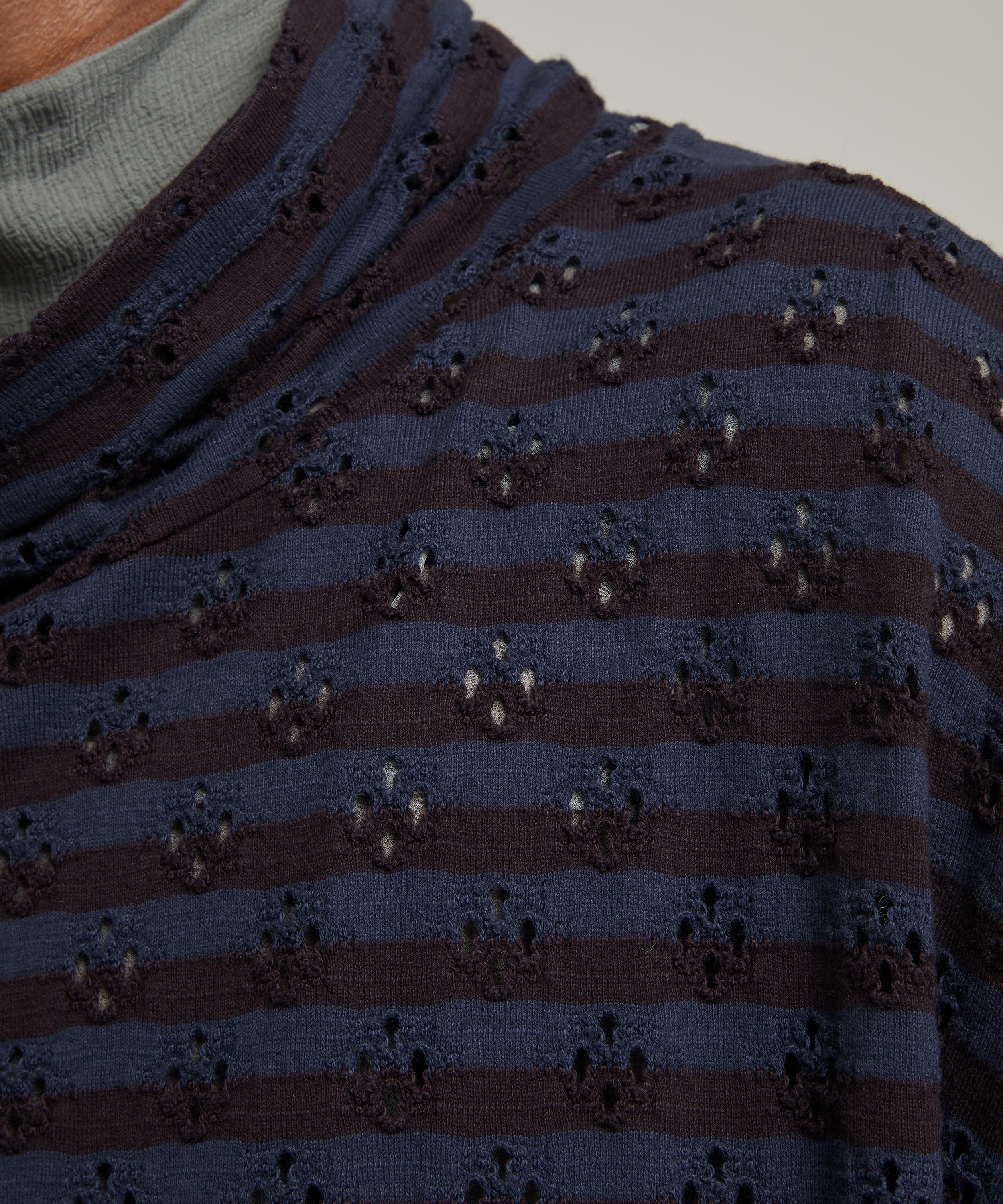Dries Van Noten - Striped High-Neck Jersey Top image number 4