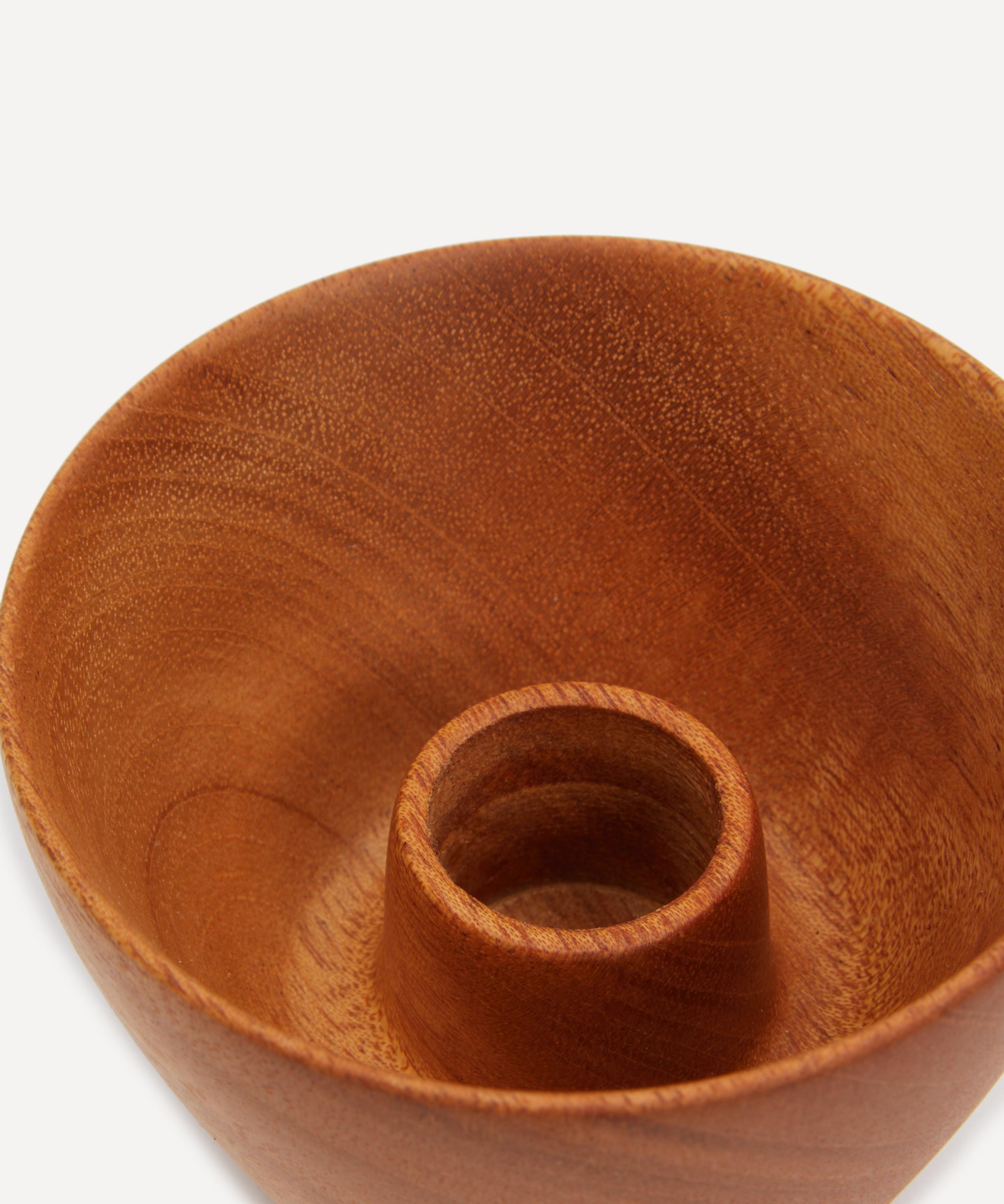Itza Wood - Taper Mini Bowl Candle Holder image number 1