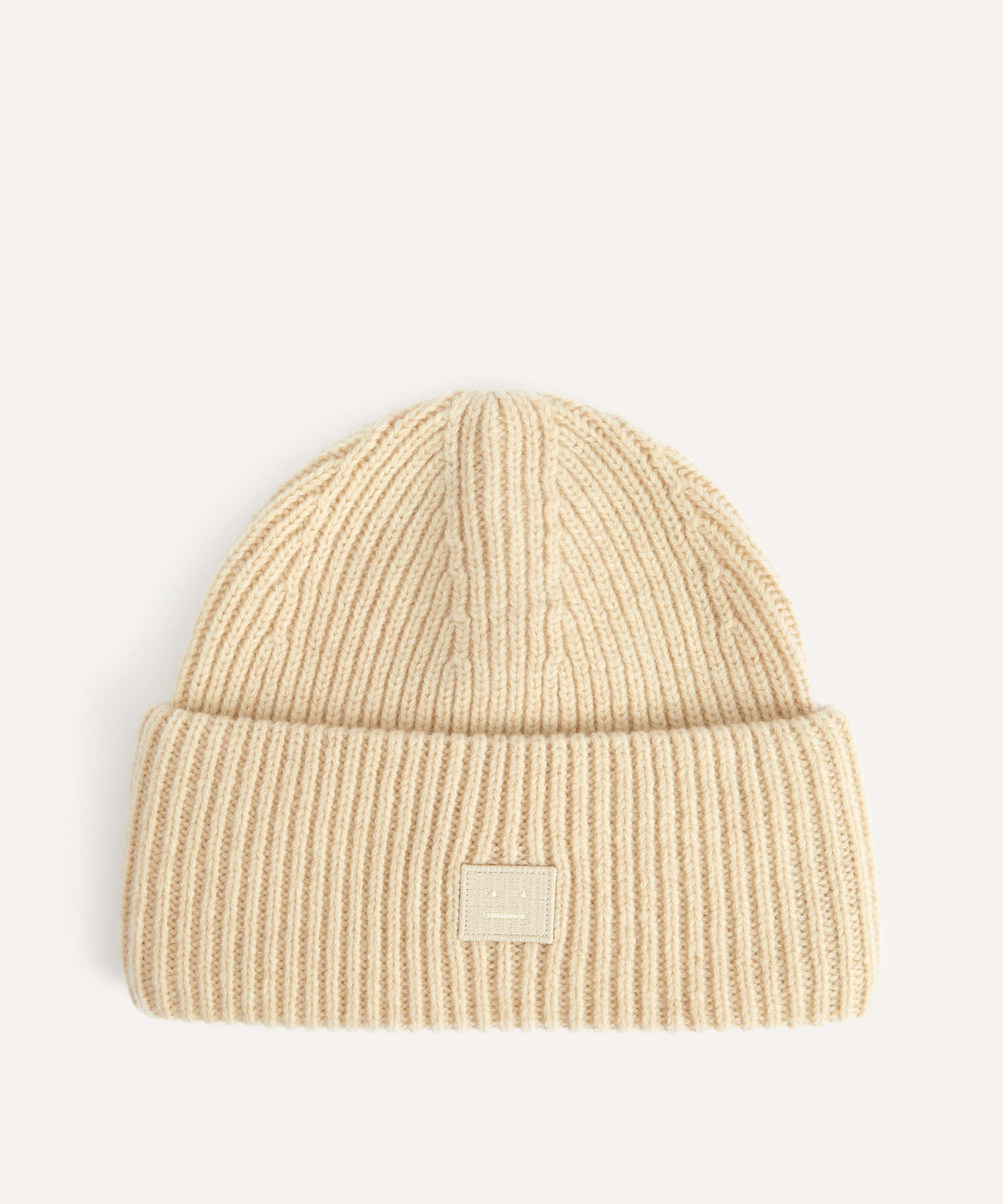 Acne Studios - Small Face Logo Beanie Hat image number 0