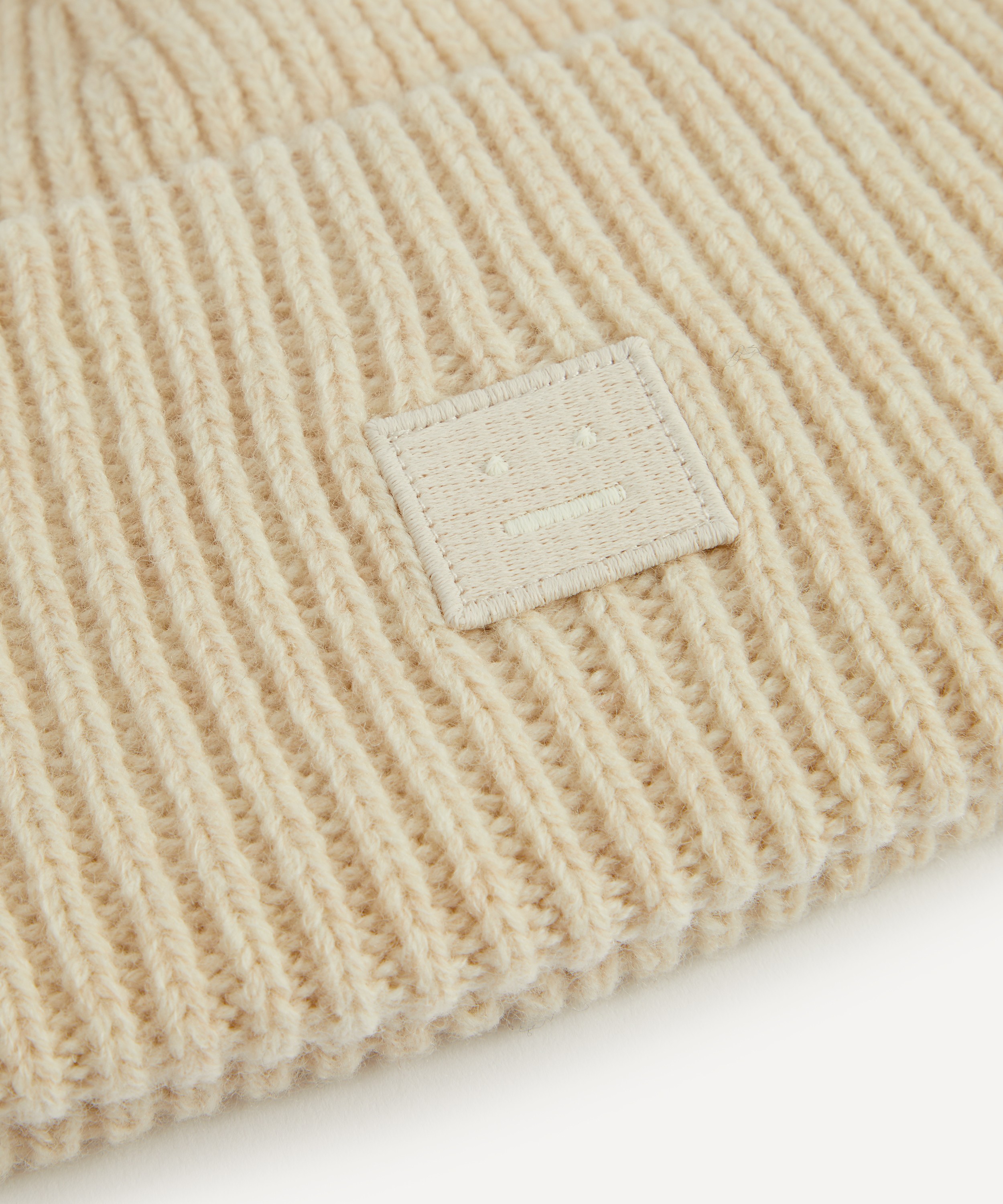 Acne Studios - Small Face Logo Beanie Hat image number 2