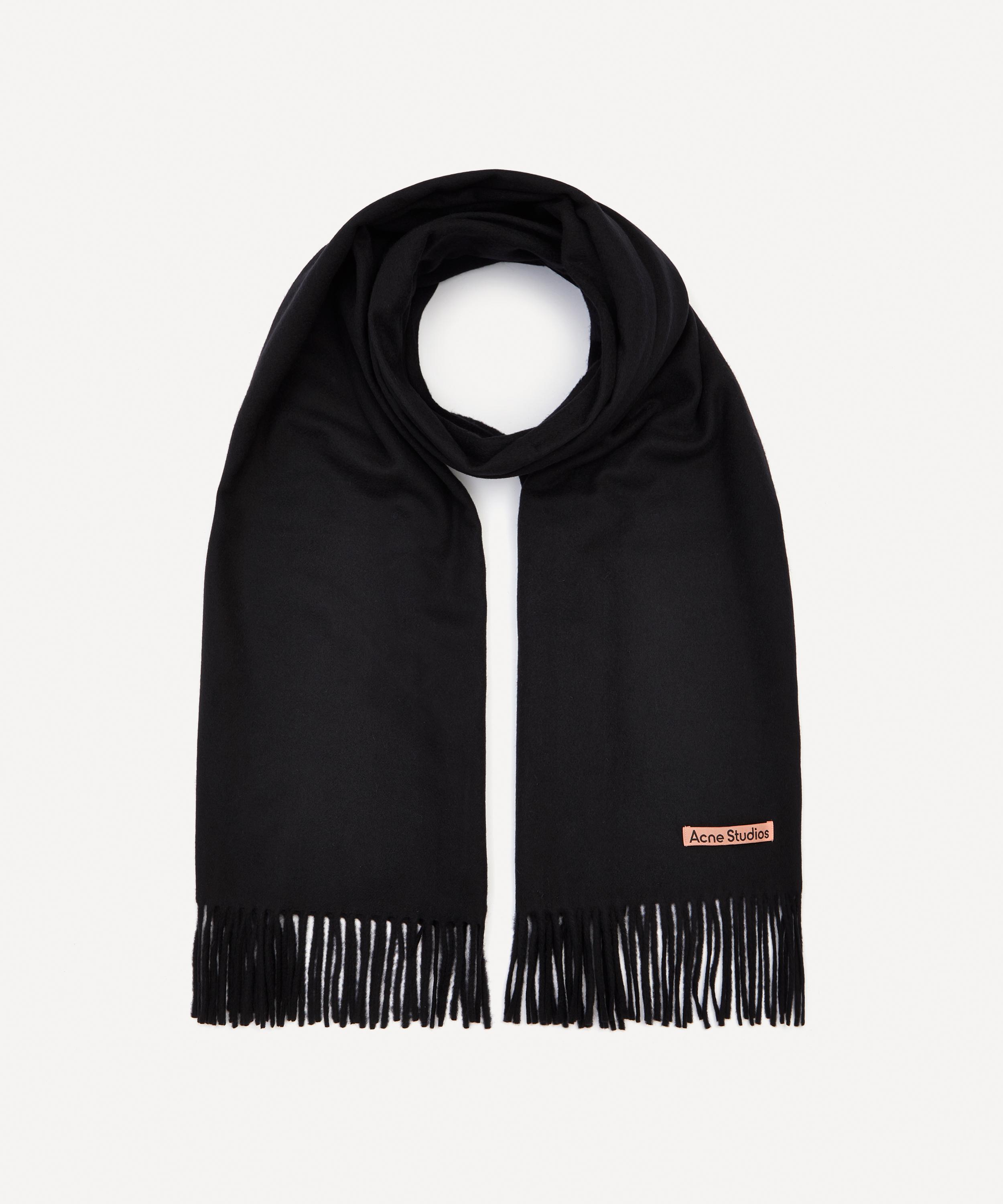 Fringed Wool Scarf in Black - Acne Studios