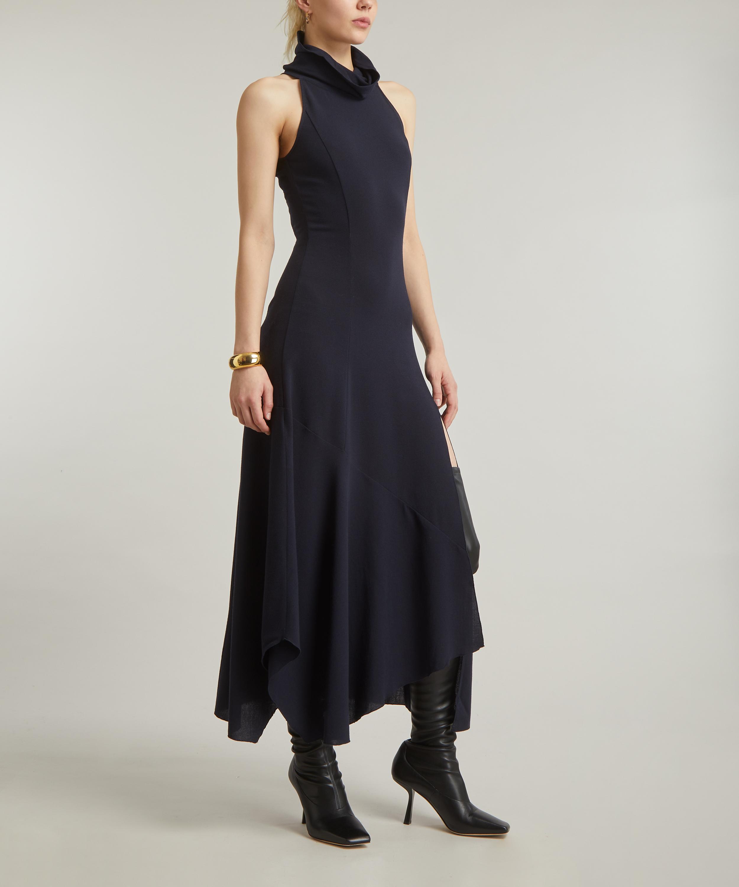 Asymmetrical maxi outlet dress