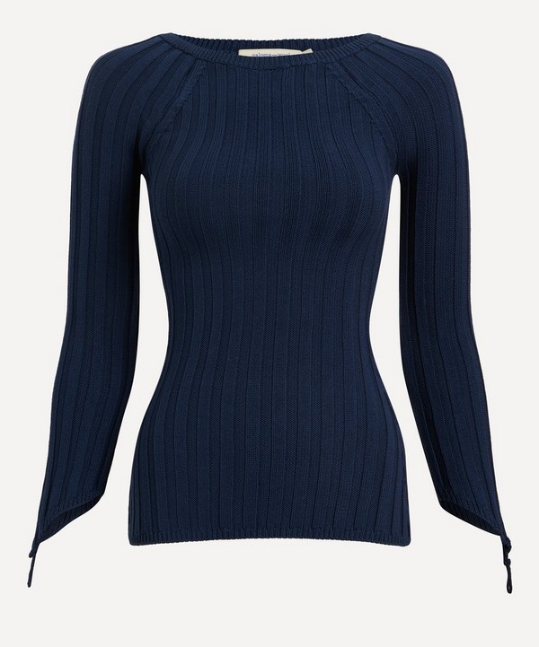 Paloma Wool - Canal Rib-Knit Boat-Neck Top image number null
