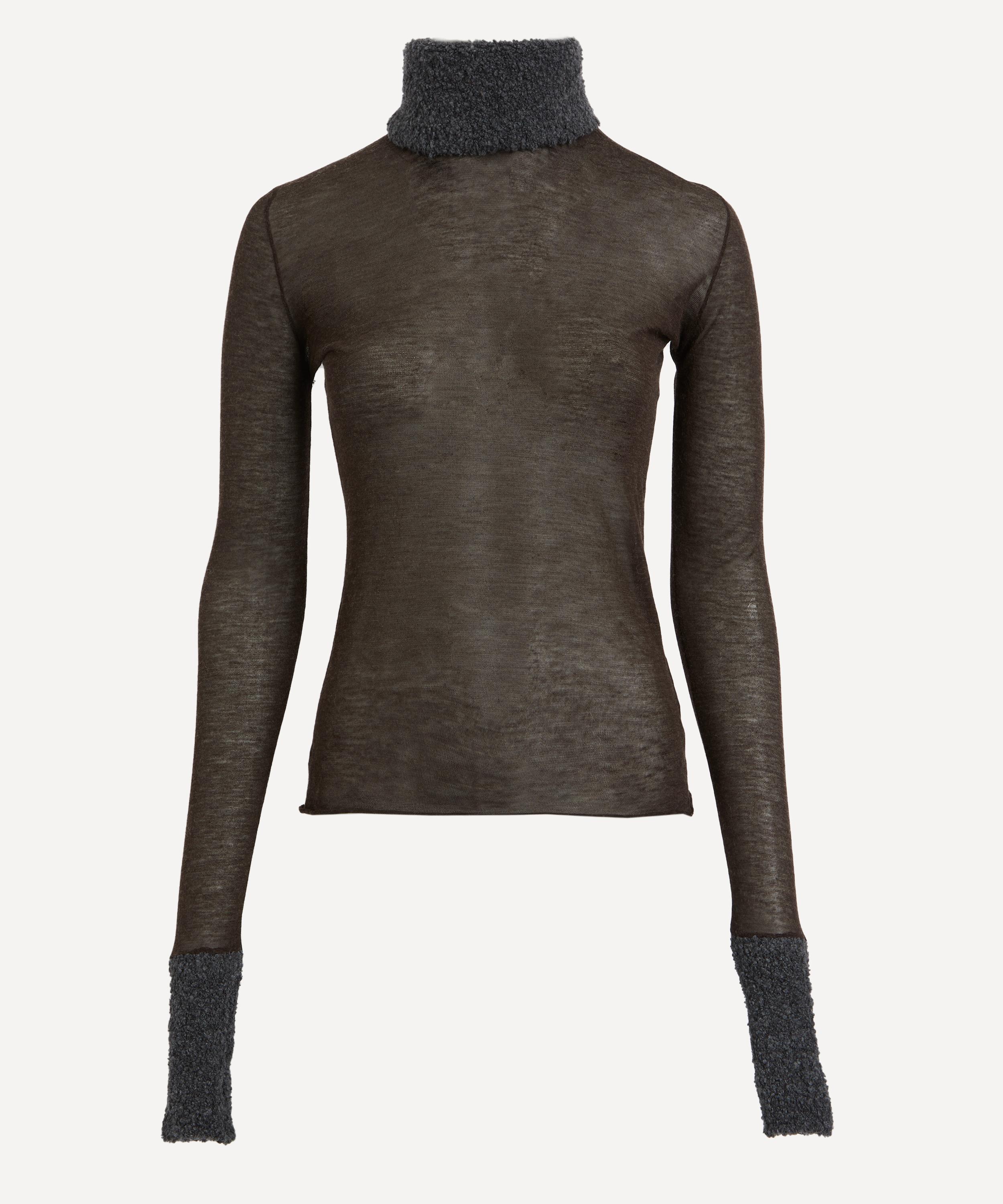 Paloma Wool - Titi Sheer Two-Tone Turtleneck image number 0