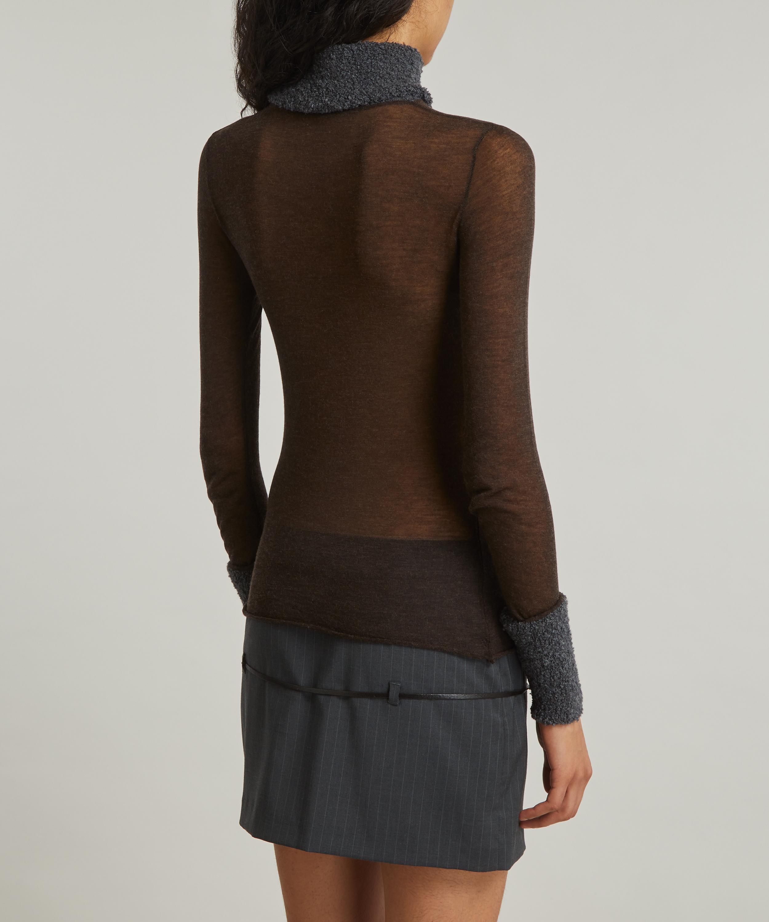 Paloma Wool - Titi Sheer Two-Tone Turtleneck image number 3