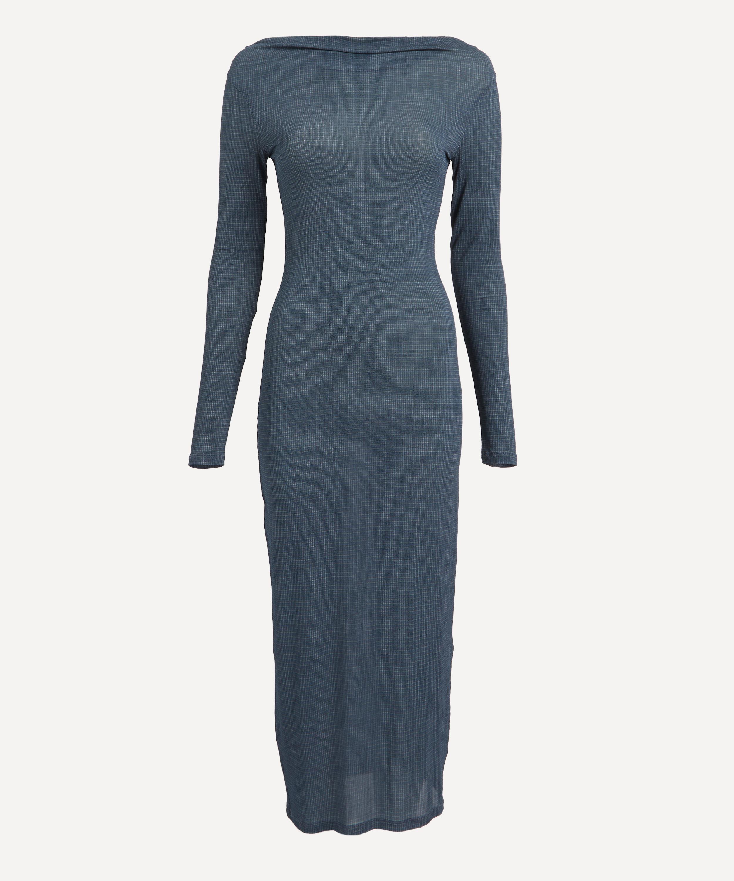 Long sleeve fitted outlet midi dress