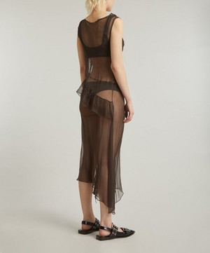 Paloma Wool - Fox Sheer Silk Asymmetric Ruffle Dress image number 3