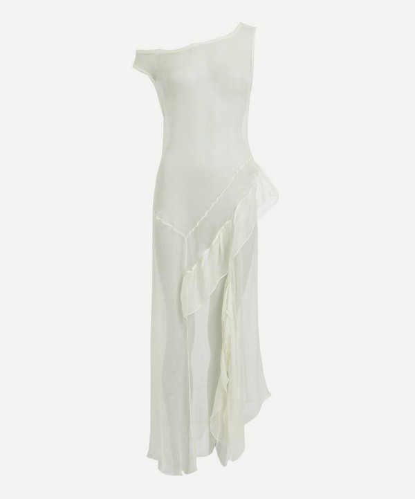 Paloma Wool - Fox Sheer Silk Asymmetric Ruffle Dress