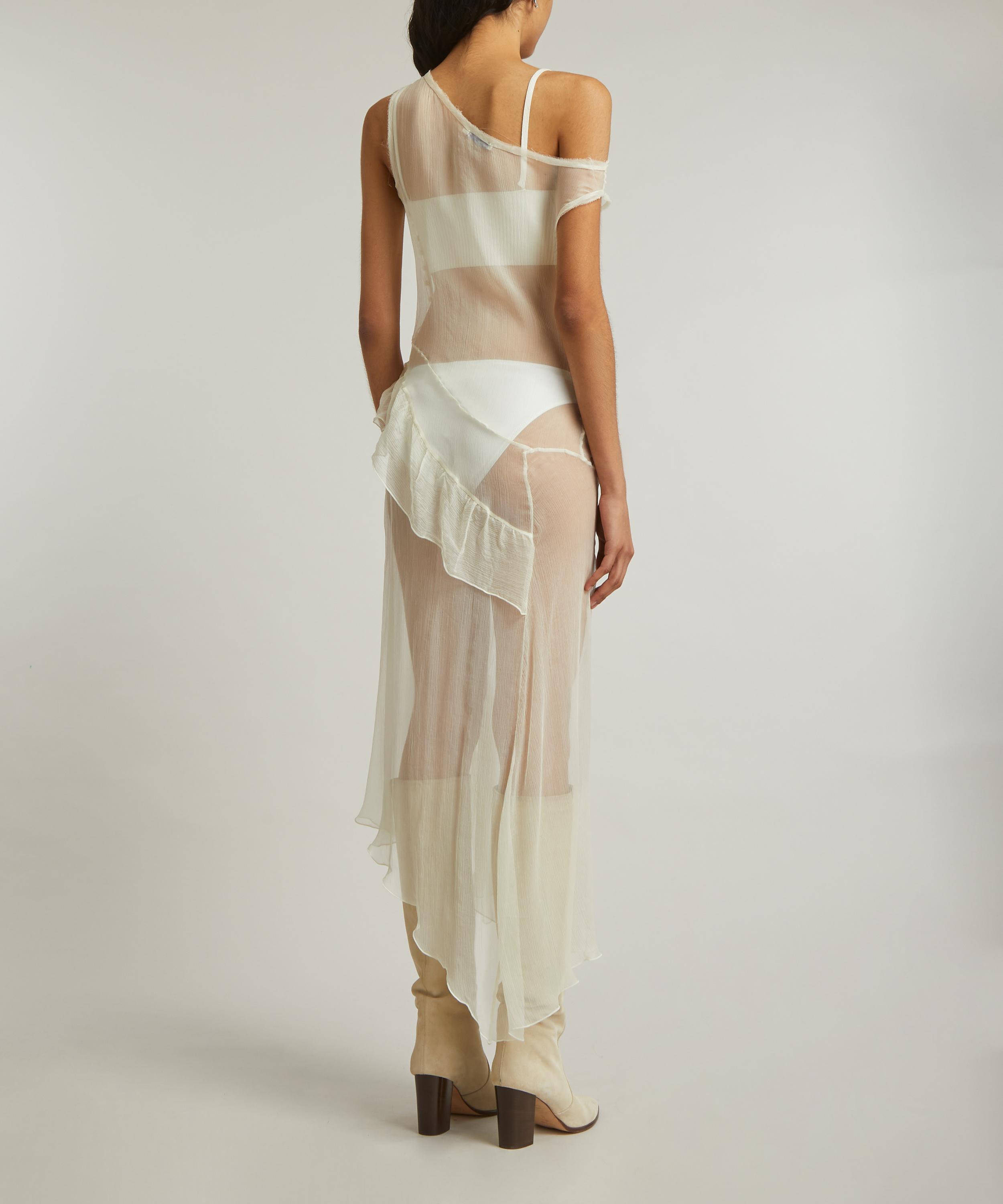 Paloma Wool - Fox Sheer Silk Asymmetric Ruffle Dress image number 3