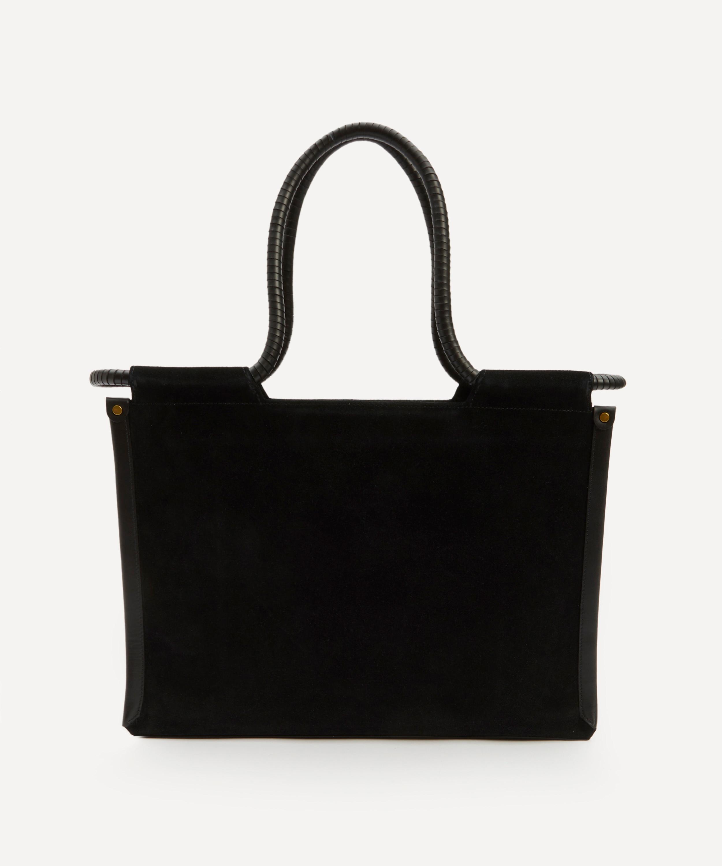 Suede tote bag on sale black