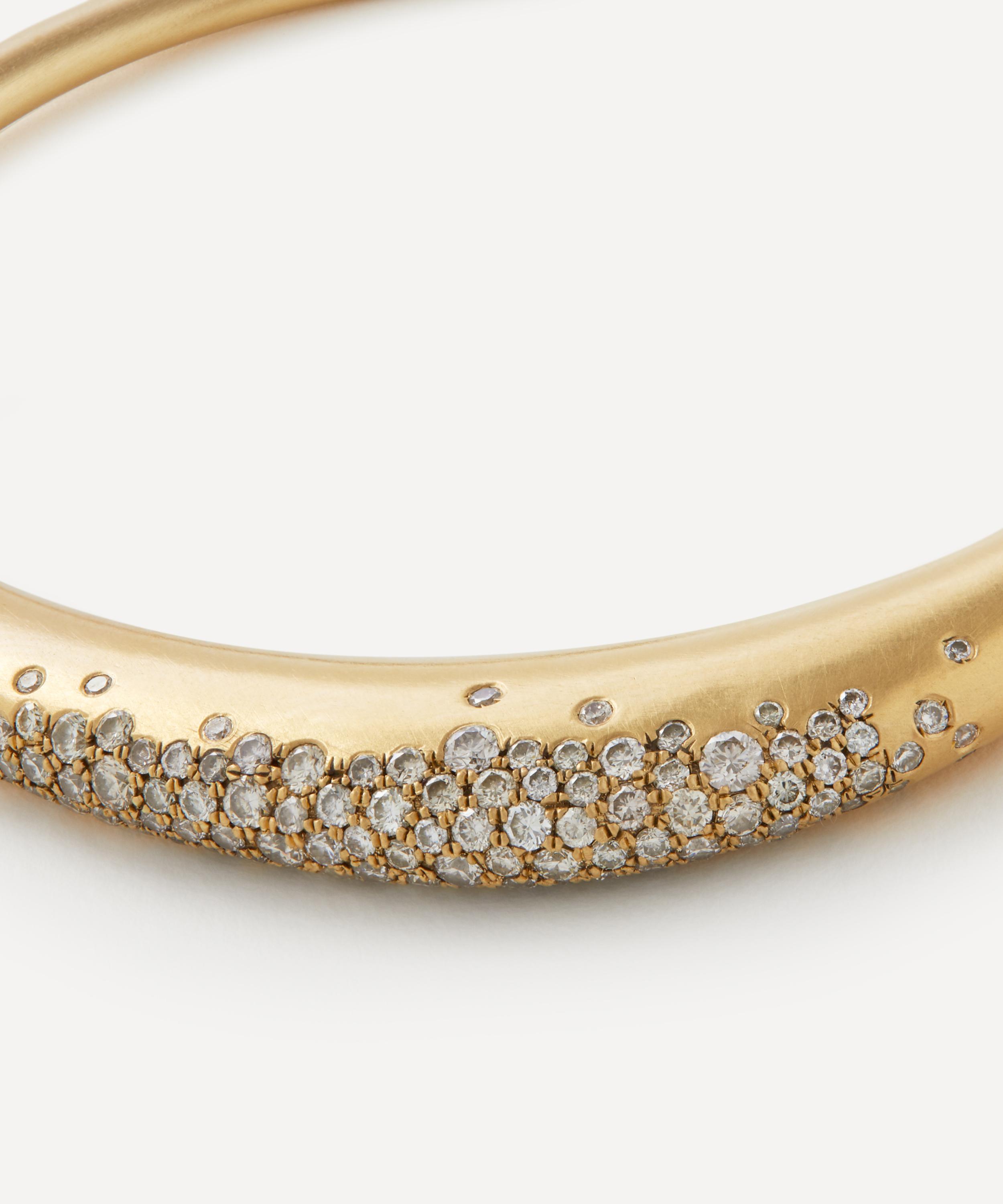 Nada Ghazal - 18ct Gold My Muse Urban Winter Thin Cuff Bracelet image number 