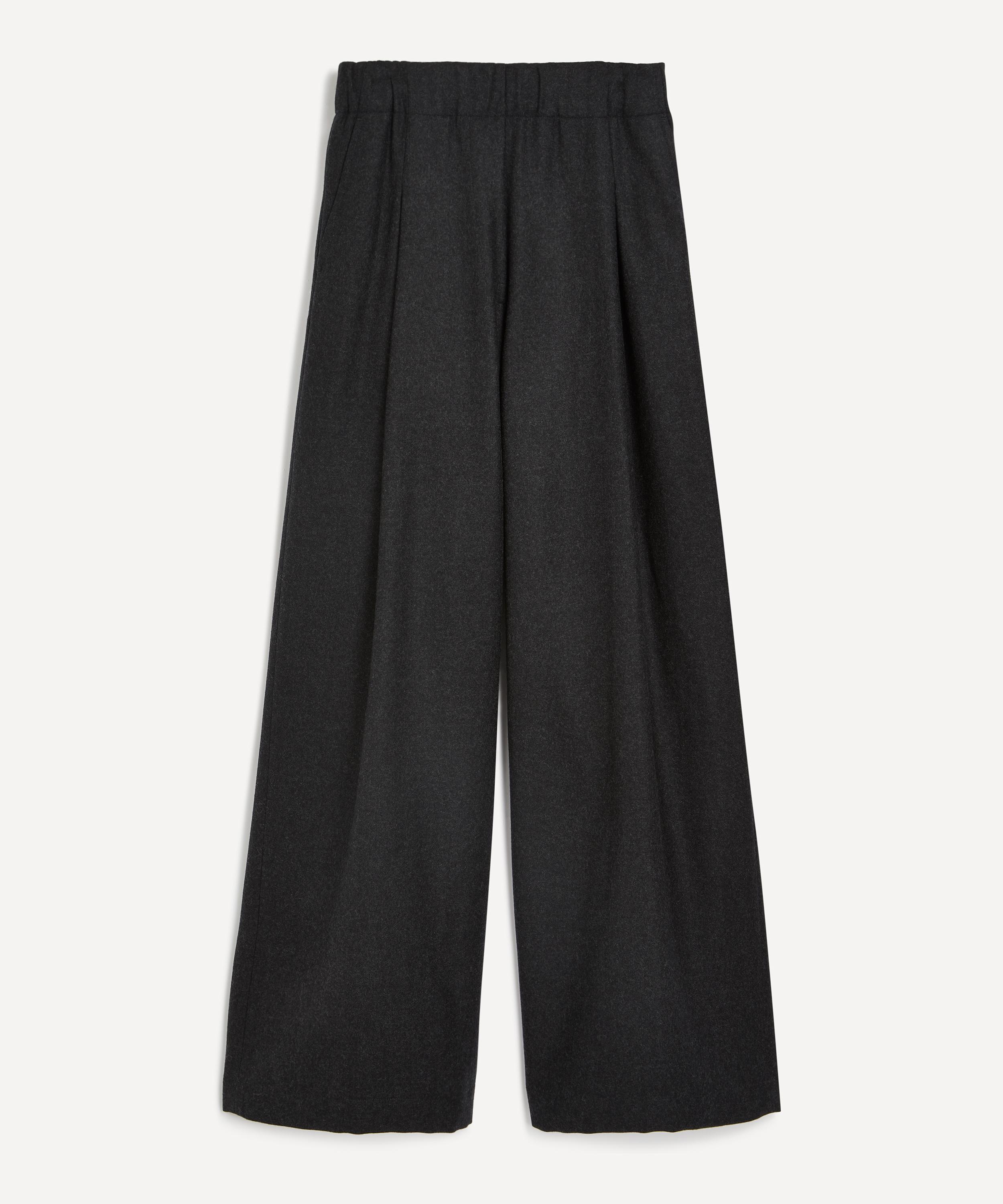 Dries Van Noten Wide Leg Wool Trousers