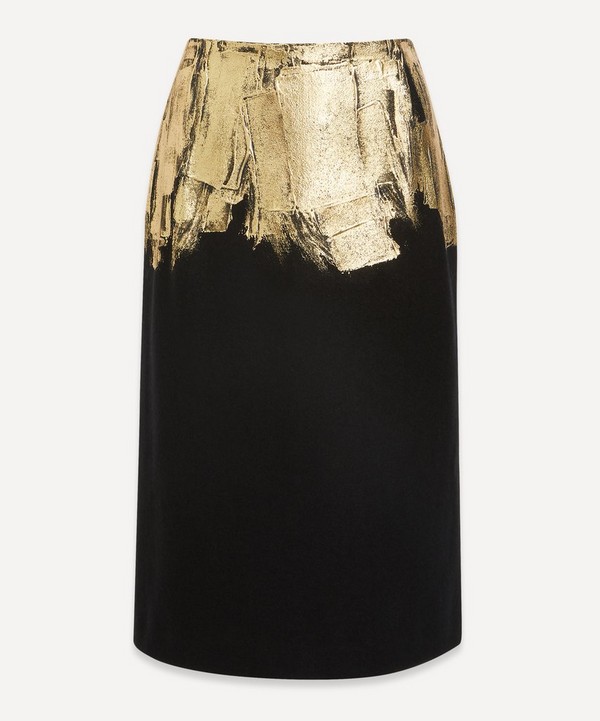 Dries Van Noten Hand-Painted Gold Skirt | Liberty