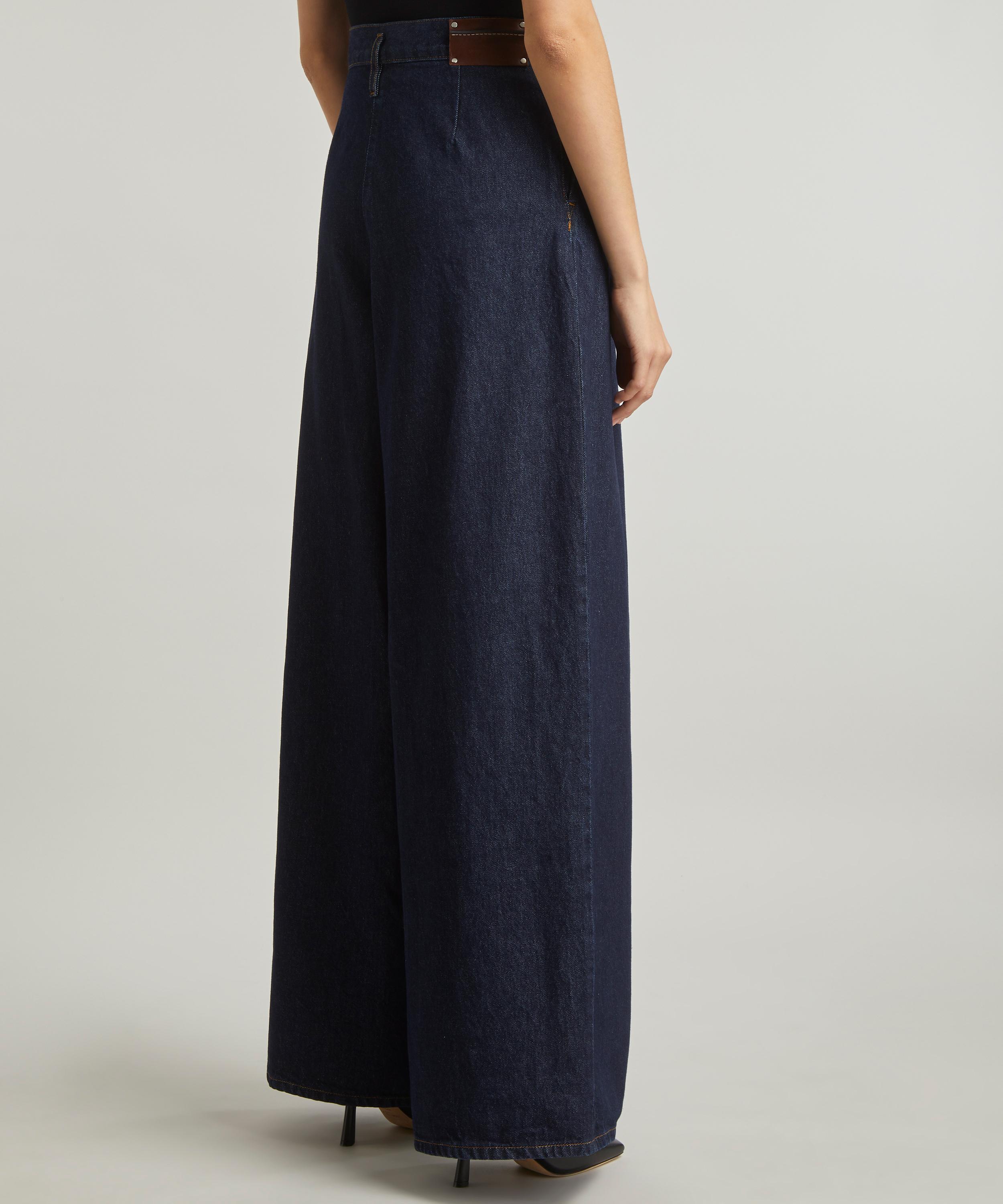 Wide Leg Denim Trousers