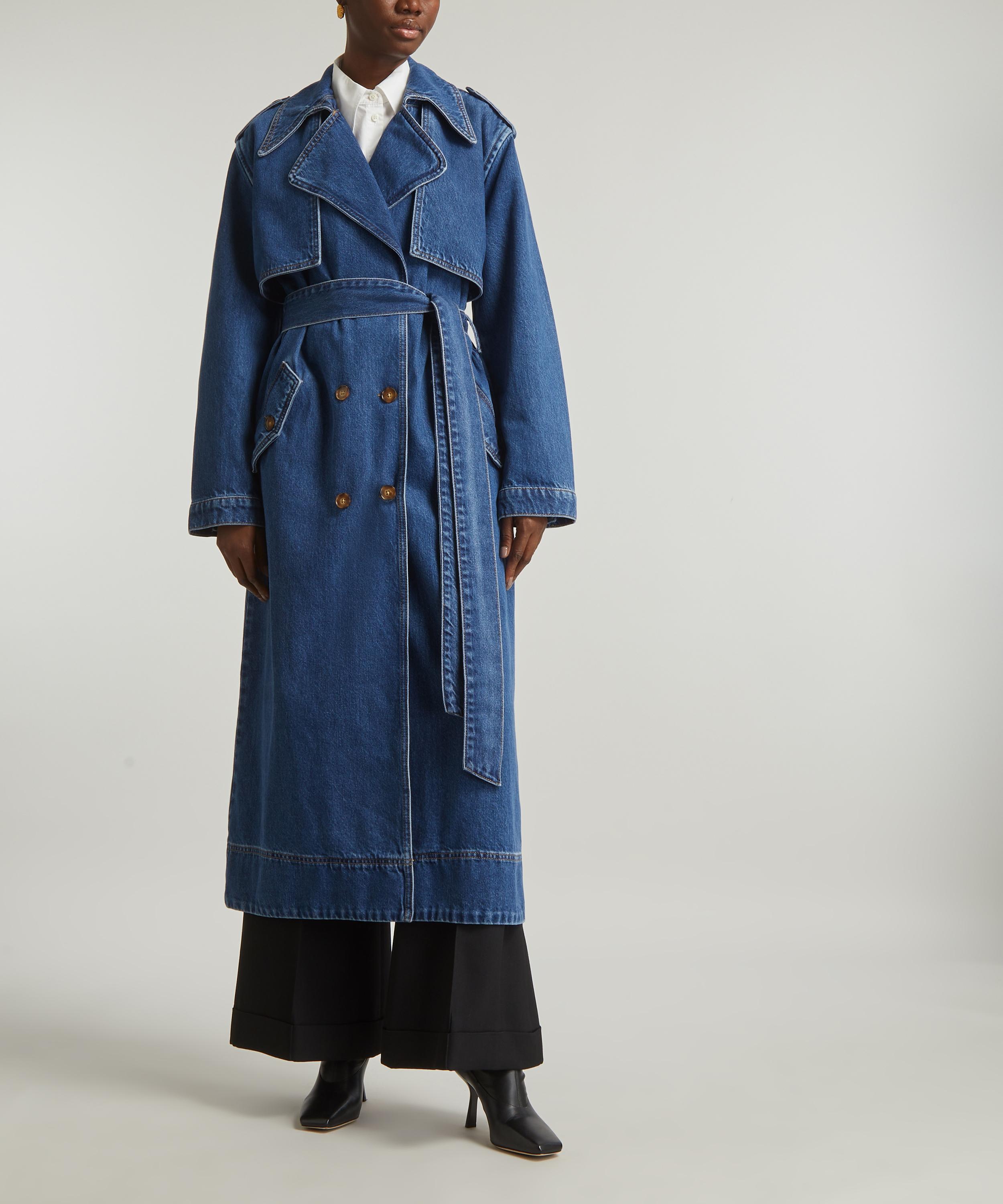 Denim trench hot sale coat