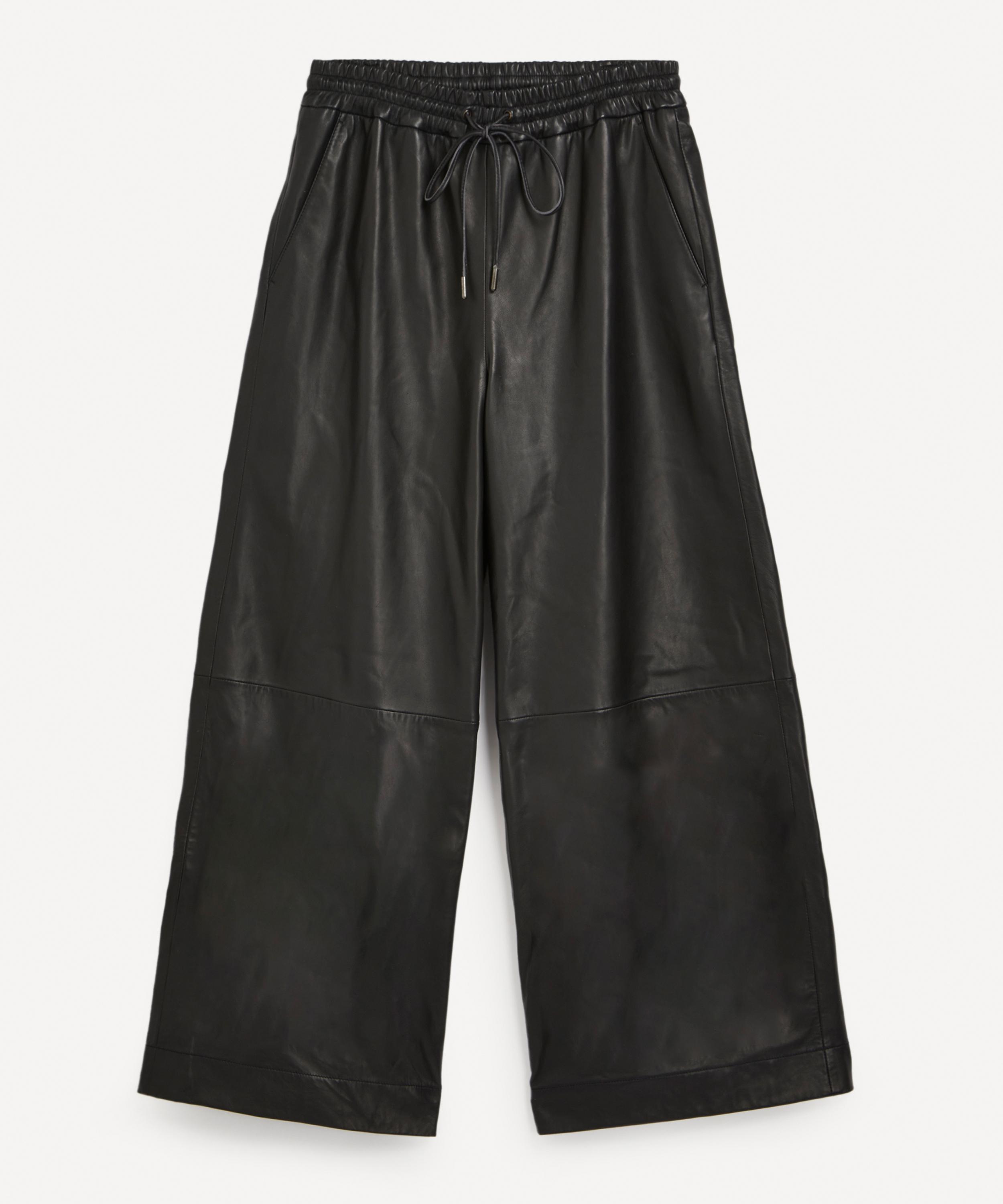Aligne - Kristal Wide-Leg Leather Jogger Trousers