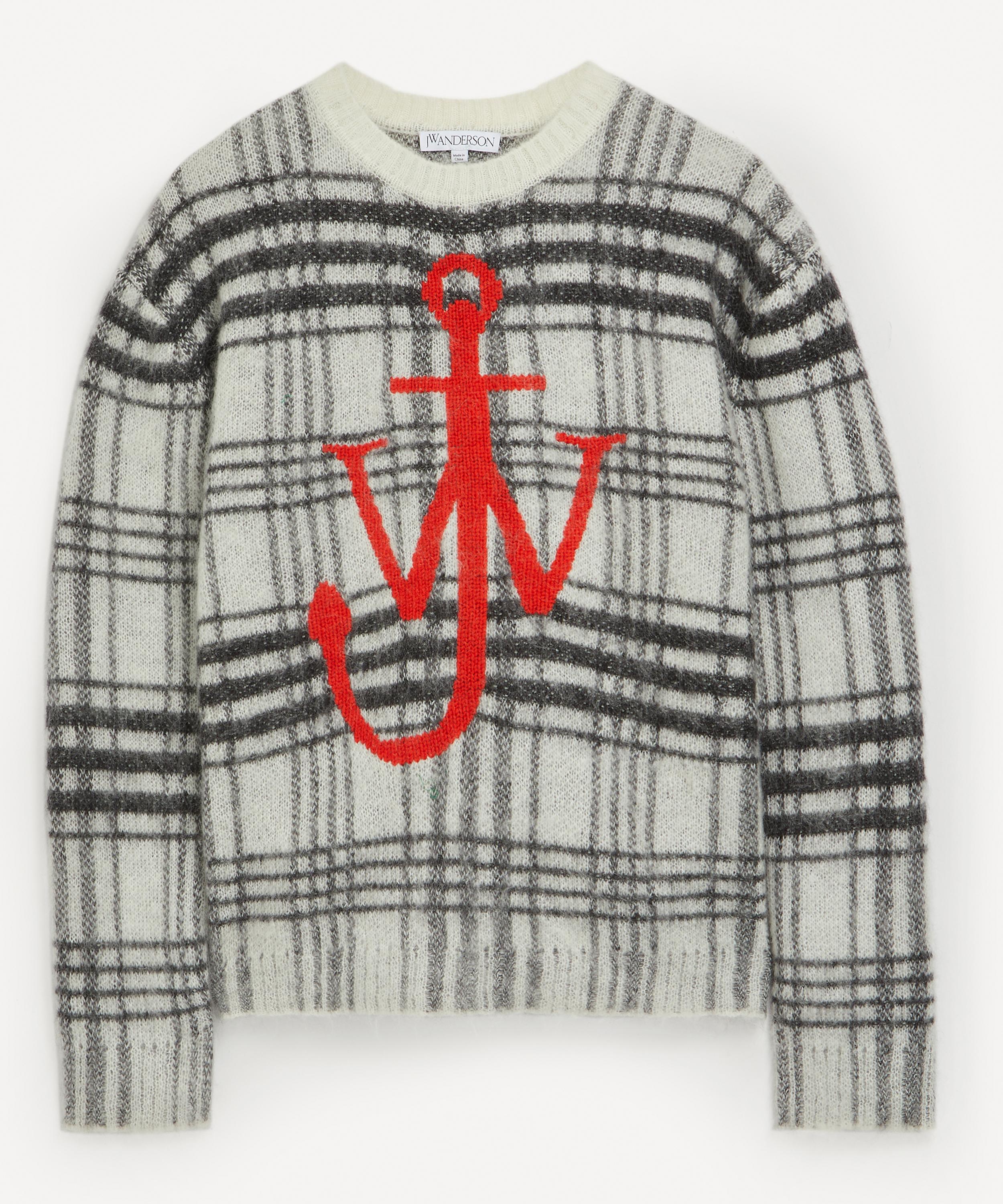 JW Anderson Tartan Check Crewneck Sweatshirt | Liberty