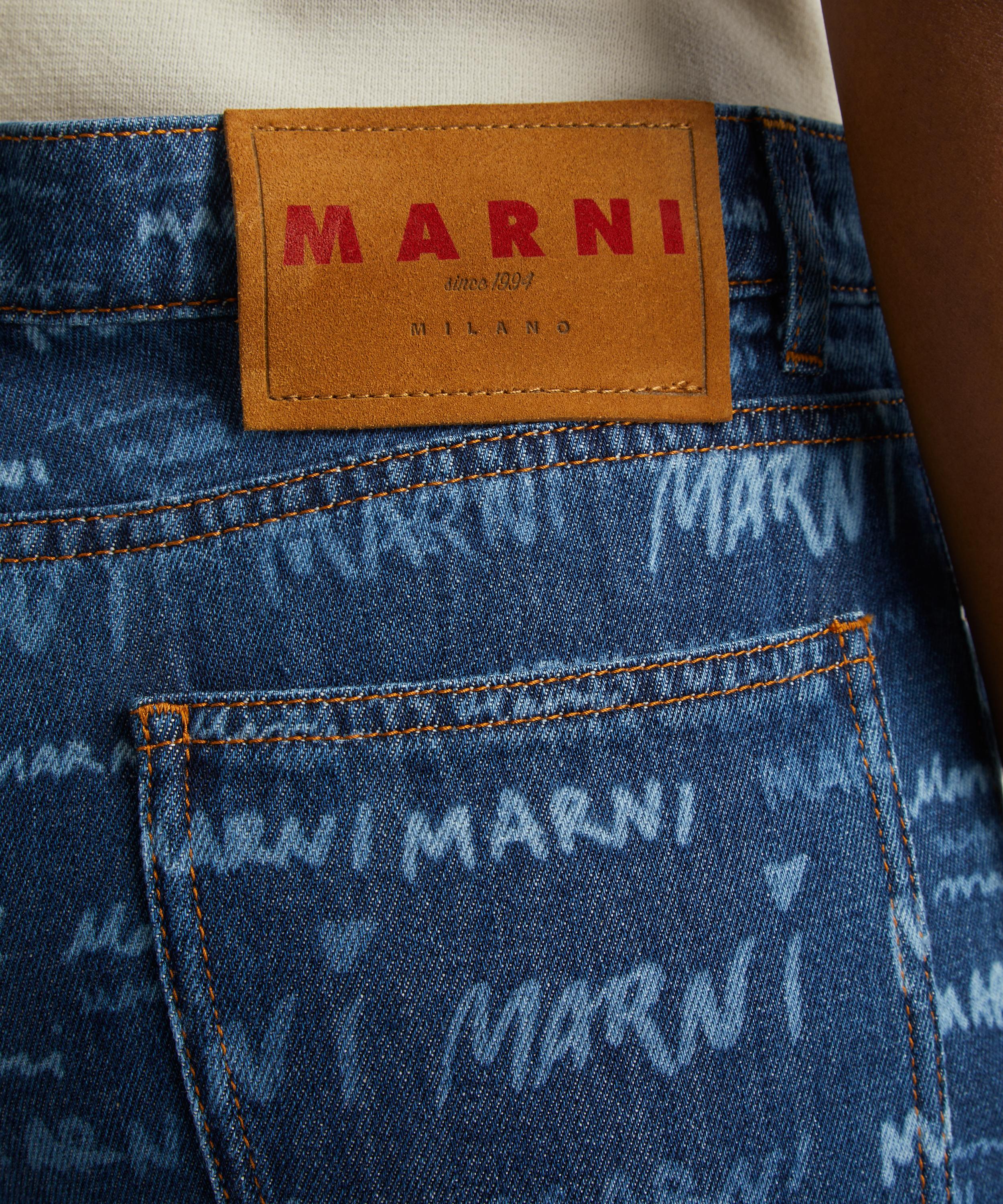 Marni - Blue Denim Mega Marni Motif Jeans image number 4