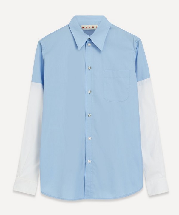 Marni - Blue Contrast Sleeve Shirt
