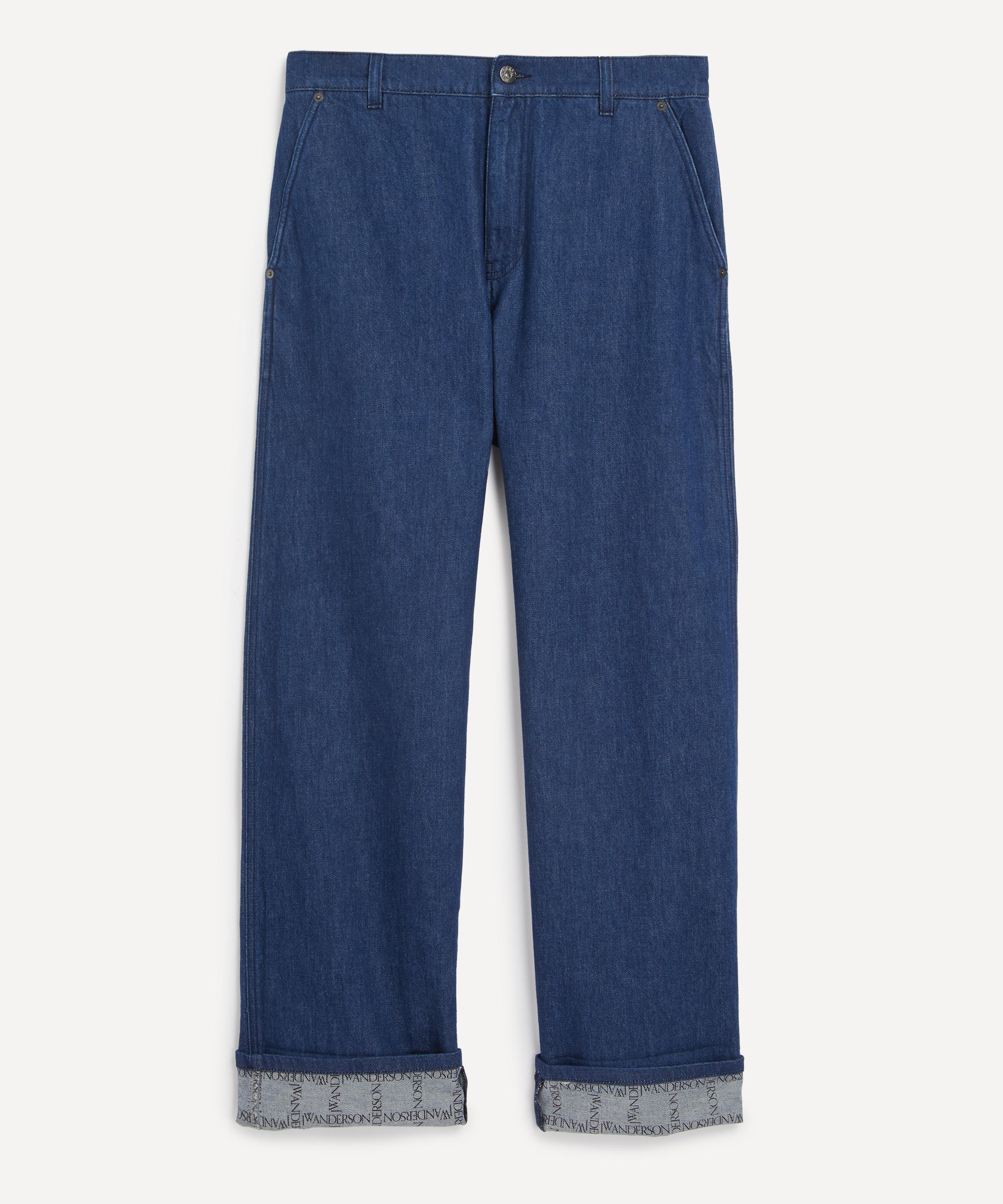 JW Anderson Logo Grid Turn-Up Workwear Jeans | Liberty