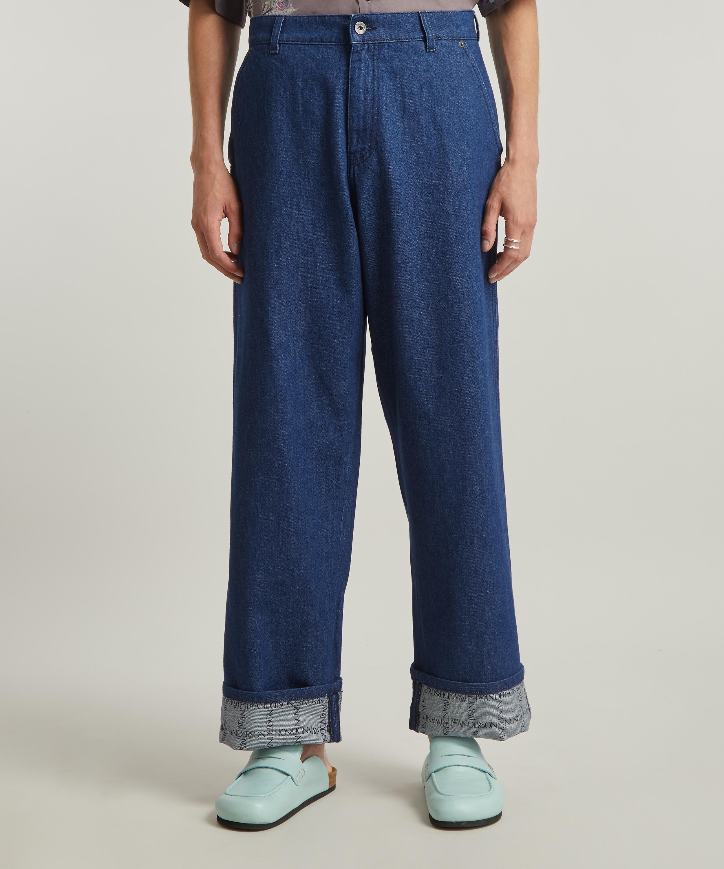 JW Anderson Logo Grid Turn-Up Workwear Jeans | Liberty