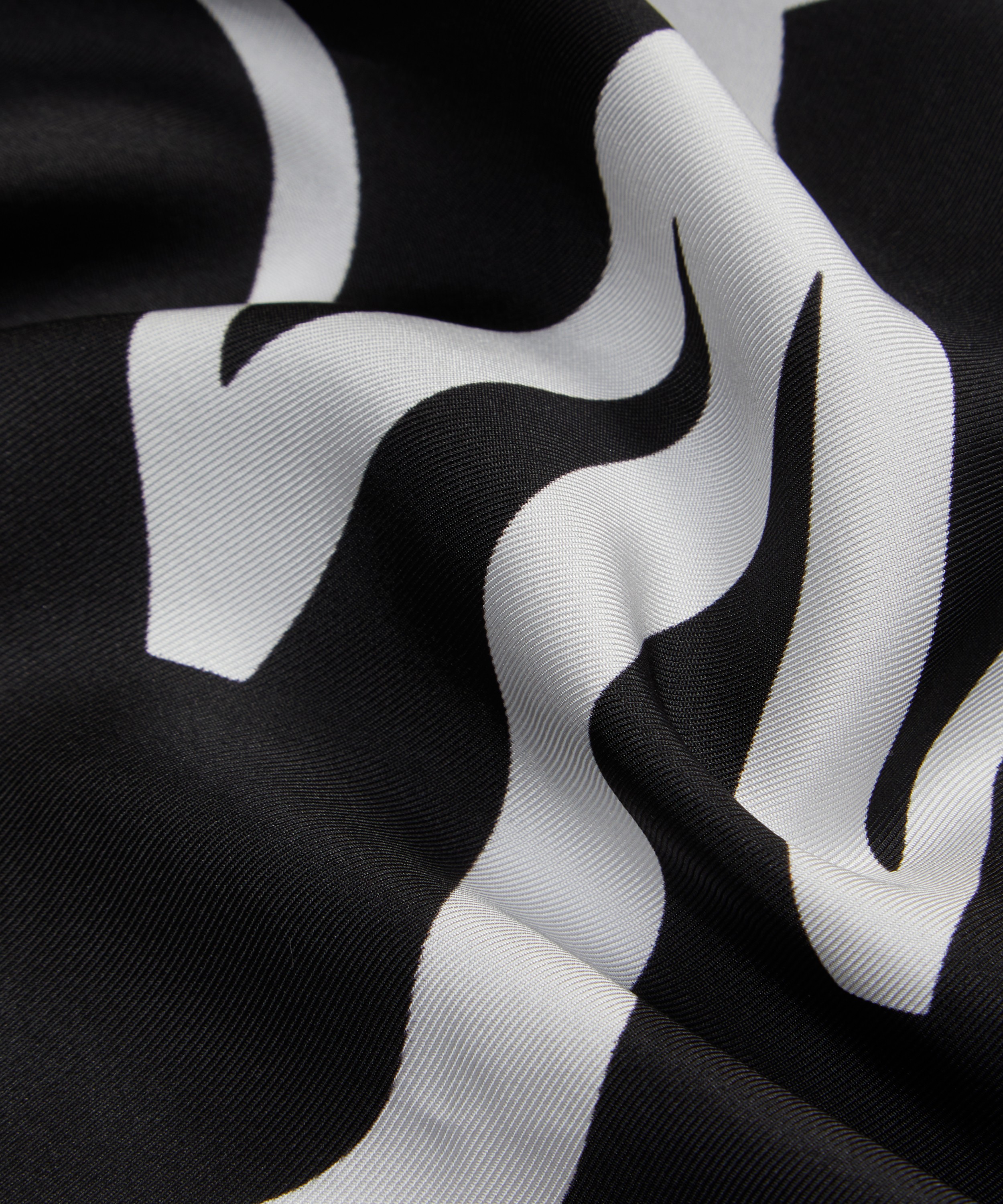 JW Anderson logo-print Silk Scarf - Black