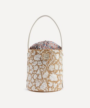 Liberty - Raffia Medium Antana Embroidered Bucket Bag image number 5