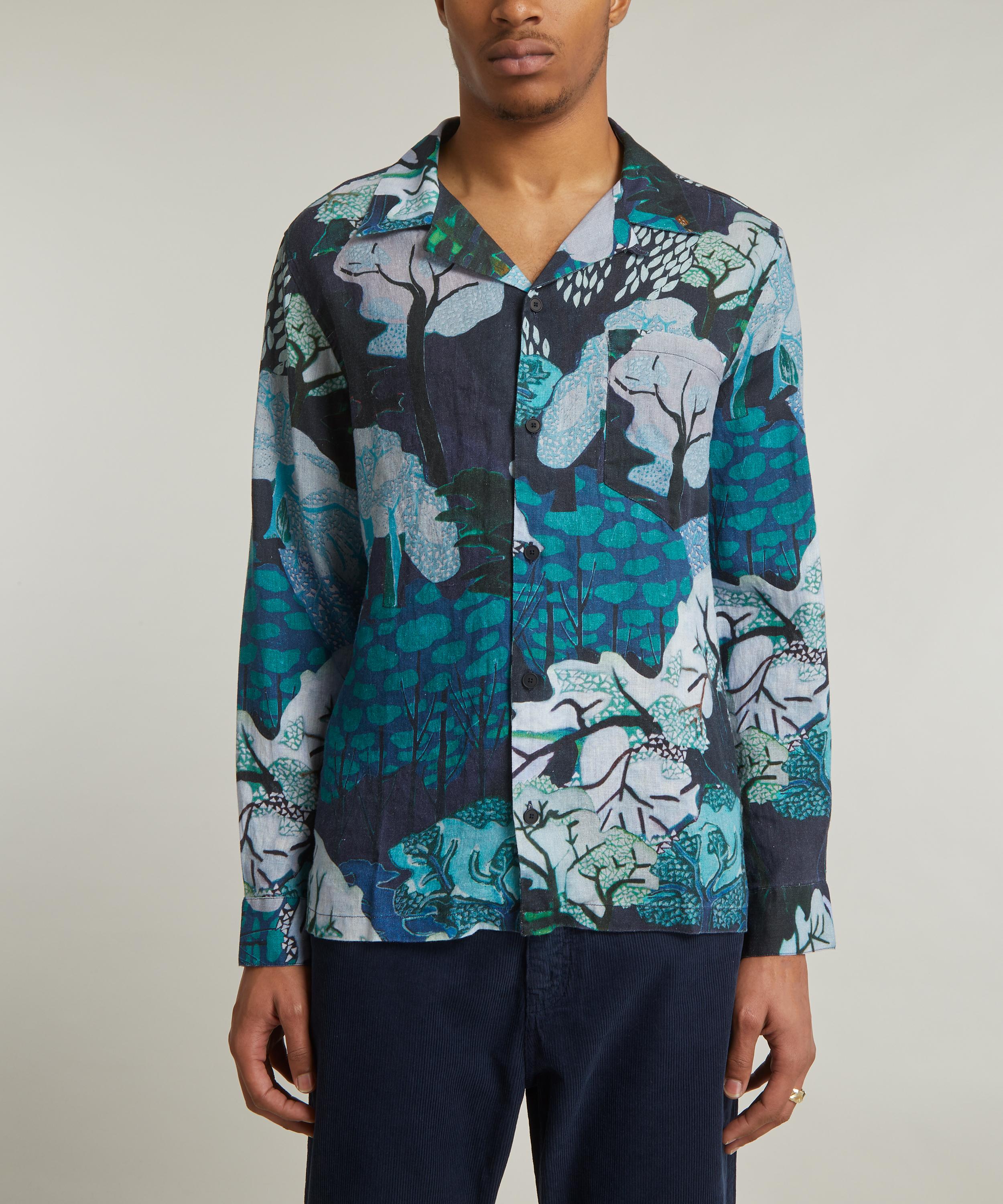 Folk - LS Soft Collar Forest Print Shirt image number 2