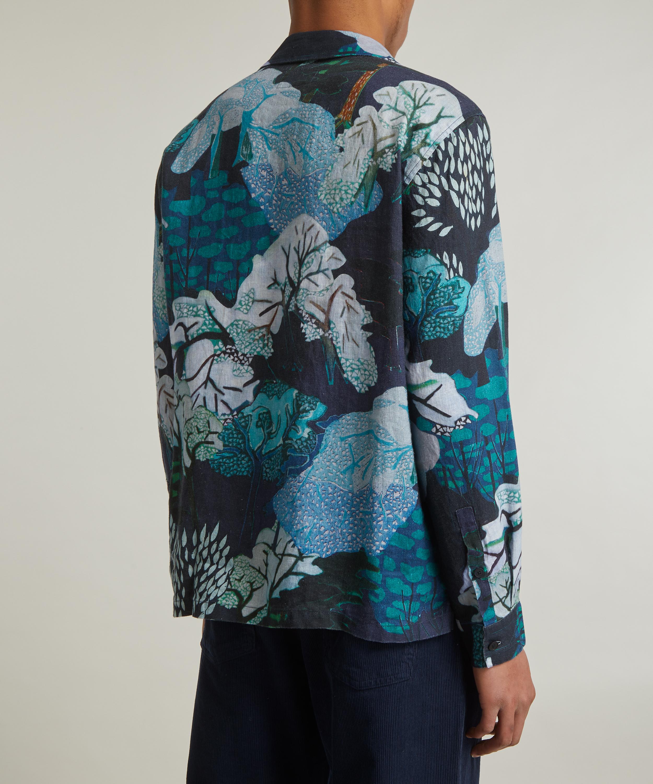 Folk - LS Soft Collar Forest Print Shirt image number 3