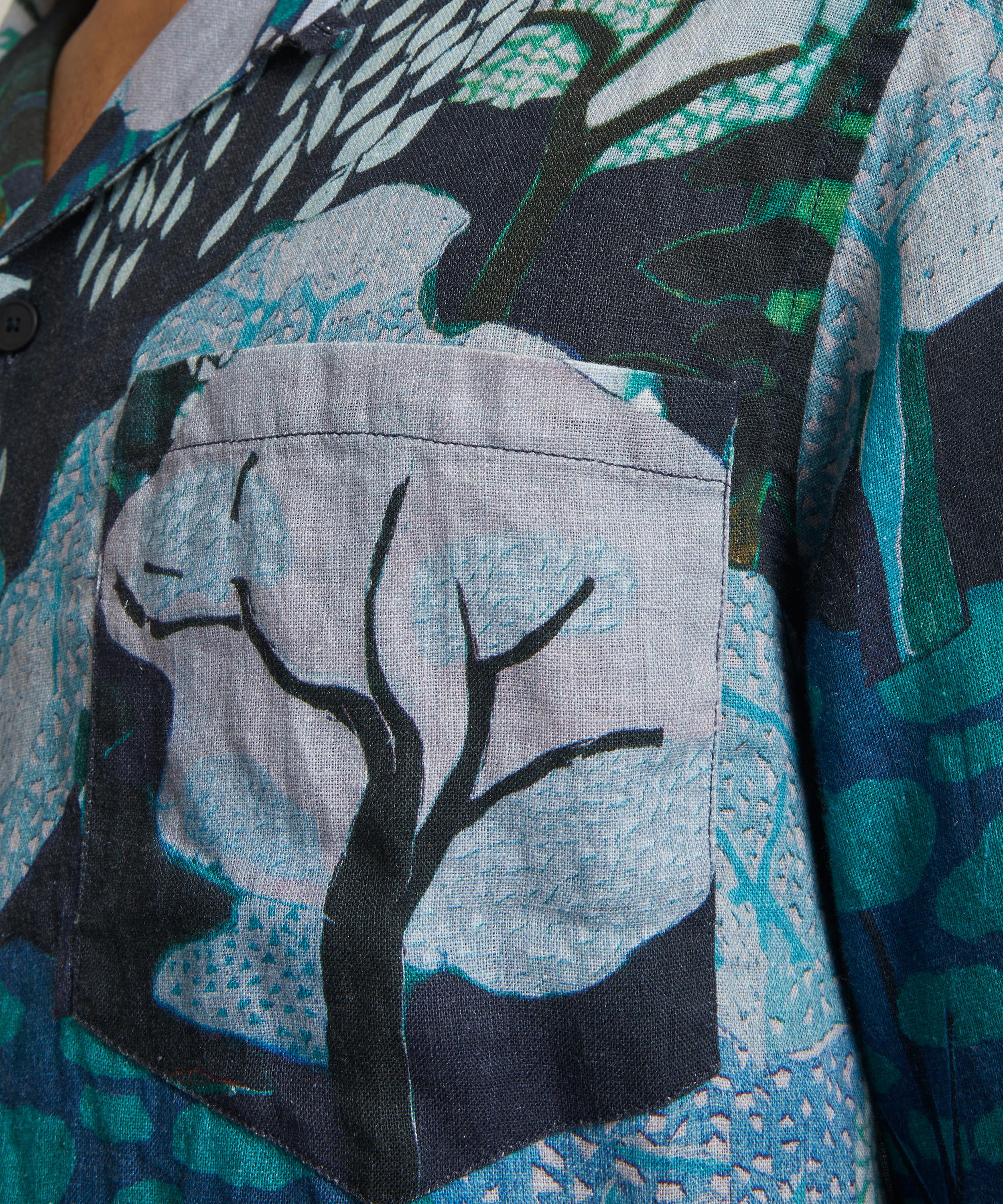 Folk - LS Soft Collar Forest Print Shirt image number 4