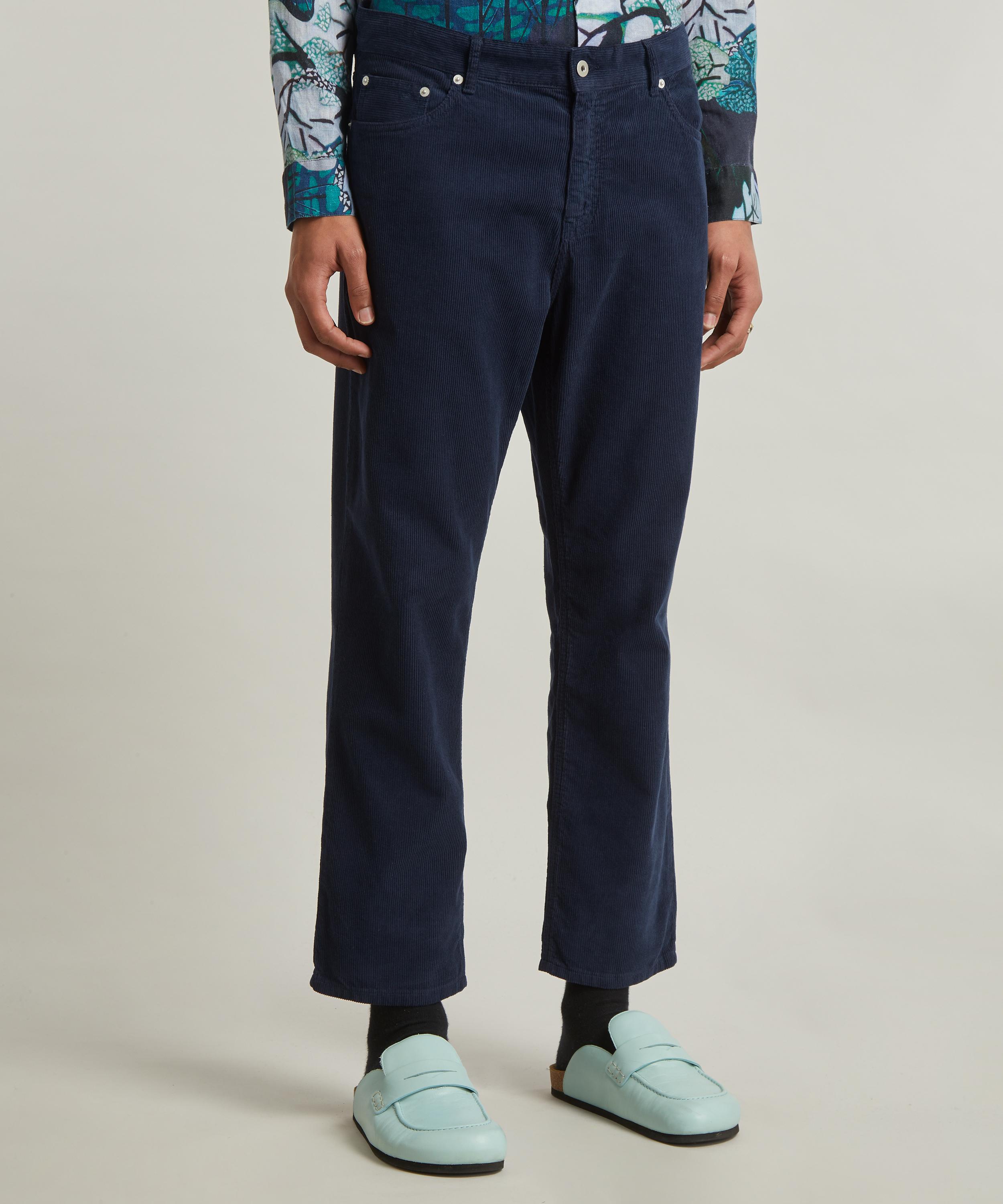 Folk - Five-Pocket Dark Navy Cord Trousers image number 2