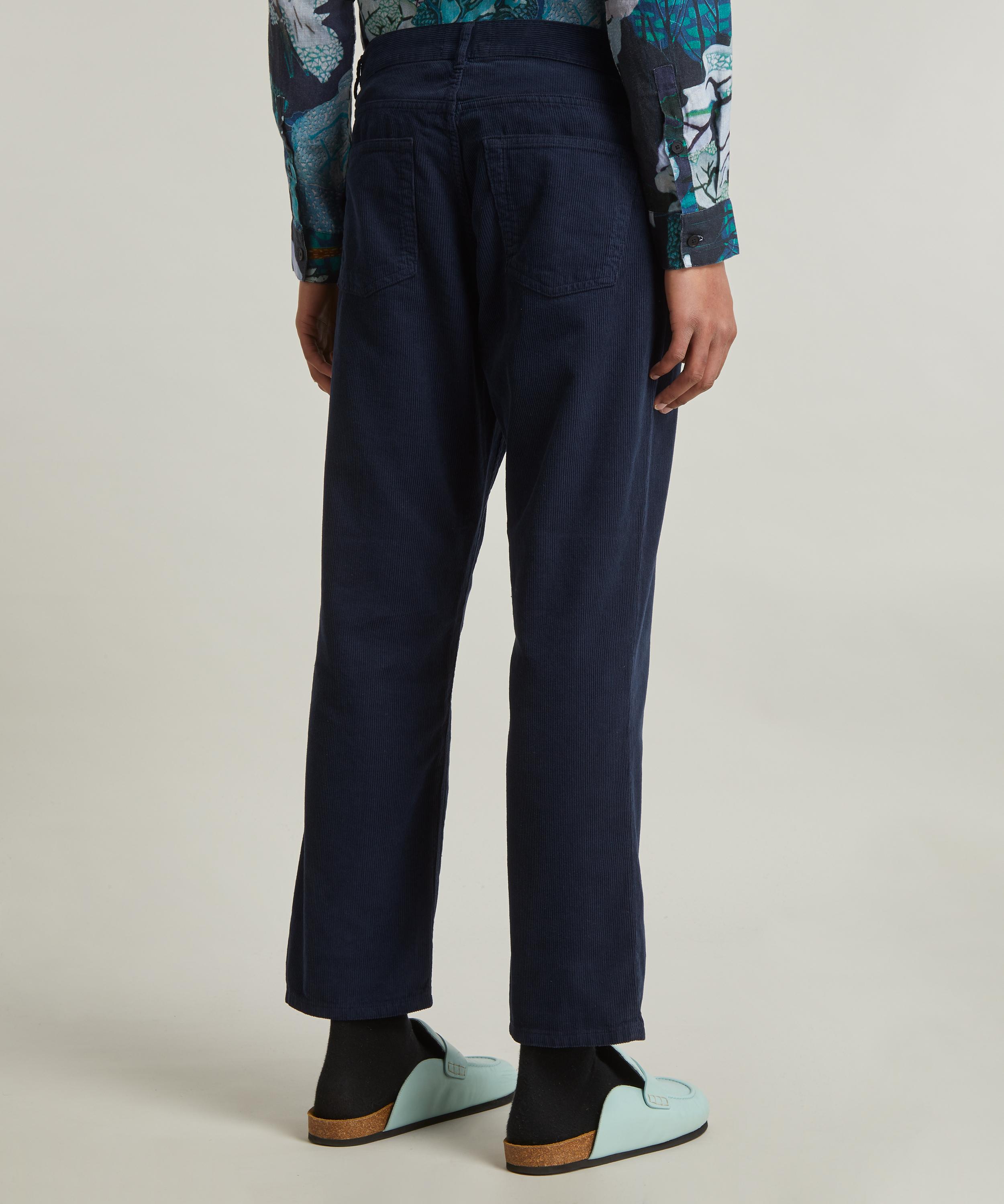 Folk - Five-Pocket Dark Navy Cord Trousers image number 3